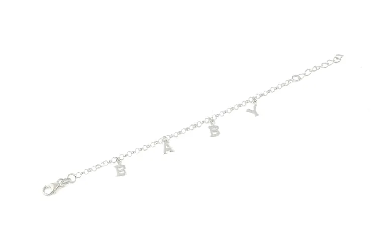 Sterling Silver "Baby" Bracelet - Child Size
