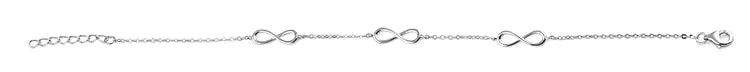 Sterling Silver Triple Infinity Bracelet