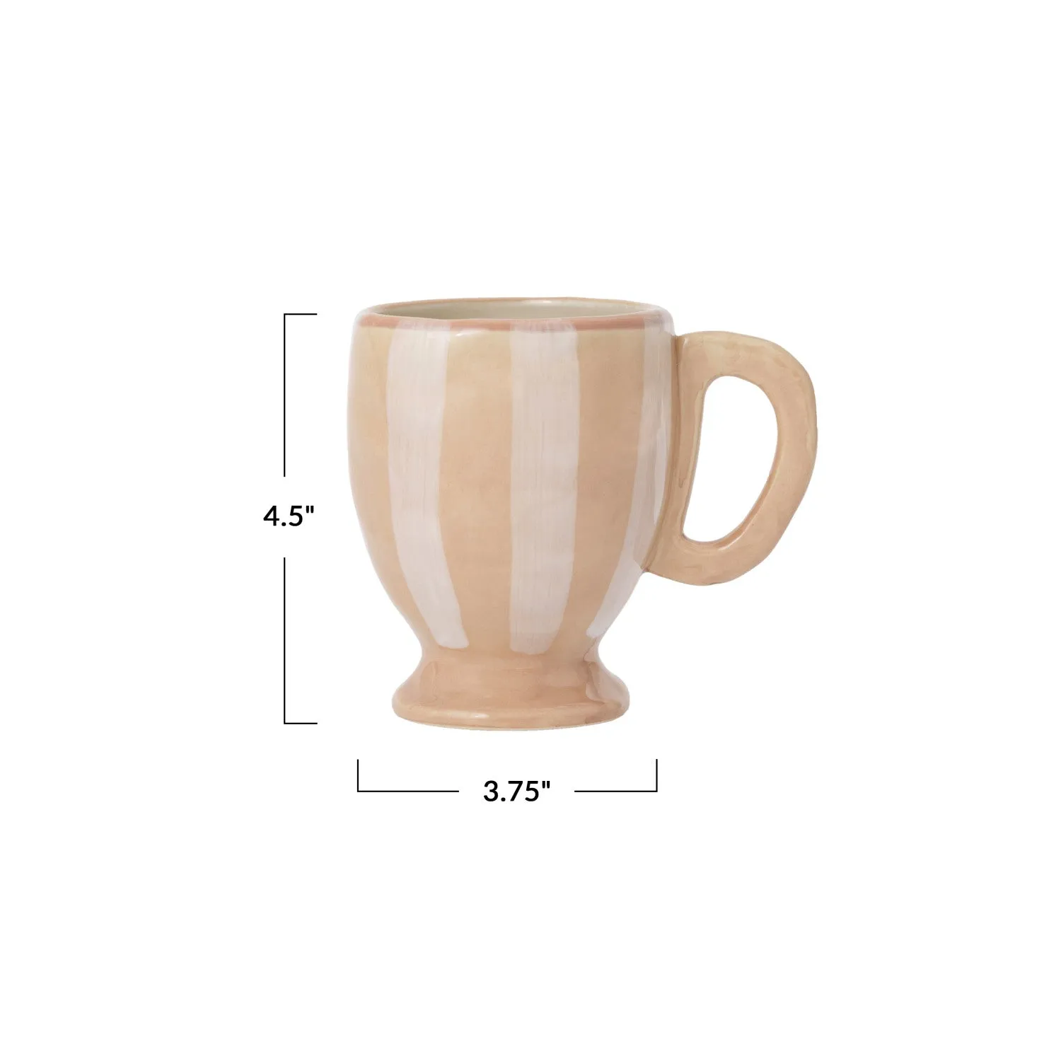 Striped Footed Mug