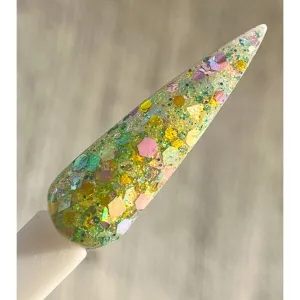 Summer Love, Glitter acrylic powder, best glitter acrylic powder, glitter acrylic powder for acrylic nails, glitter nail dip, glitter nail dipping powder, acrylic powder