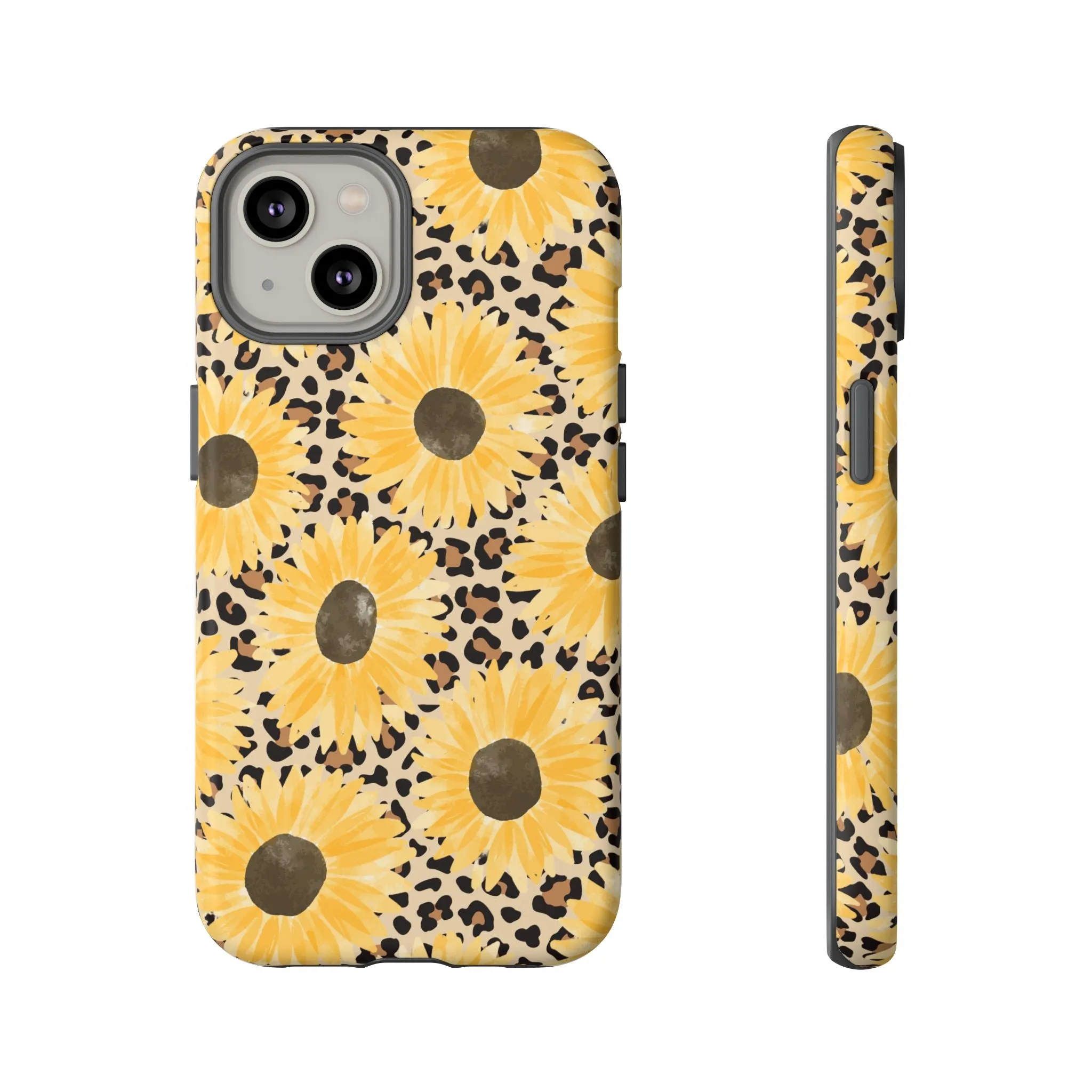 Sunflower Cheetah Tough Cell Phone Case - Various Styles/Sizes