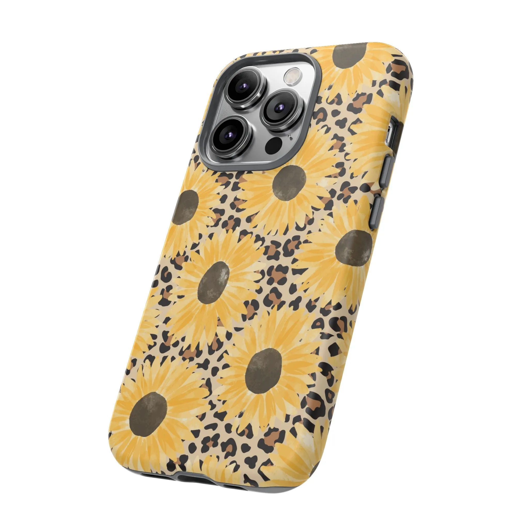 Sunflower Cheetah Tough Cell Phone Case - Various Styles/Sizes