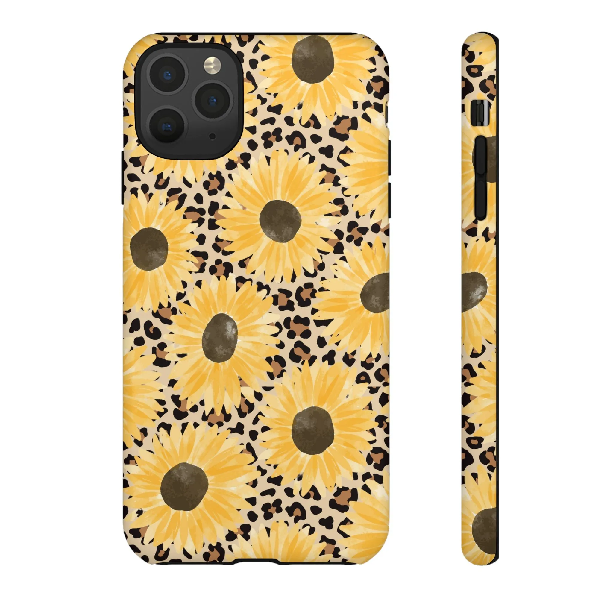 Sunflower Cheetah Tough Cell Phone Case - Various Styles/Sizes