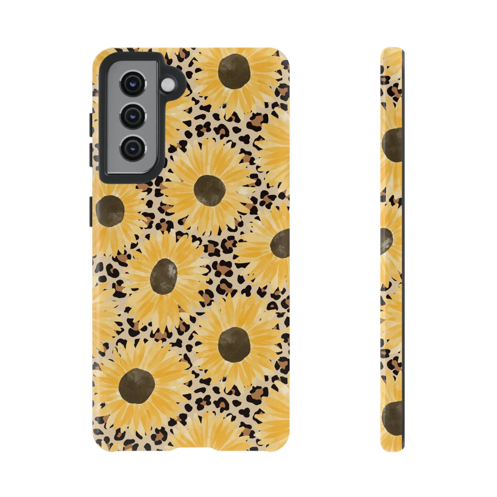 Sunflower Cheetah Tough Cell Phone Case - Various Styles/Sizes