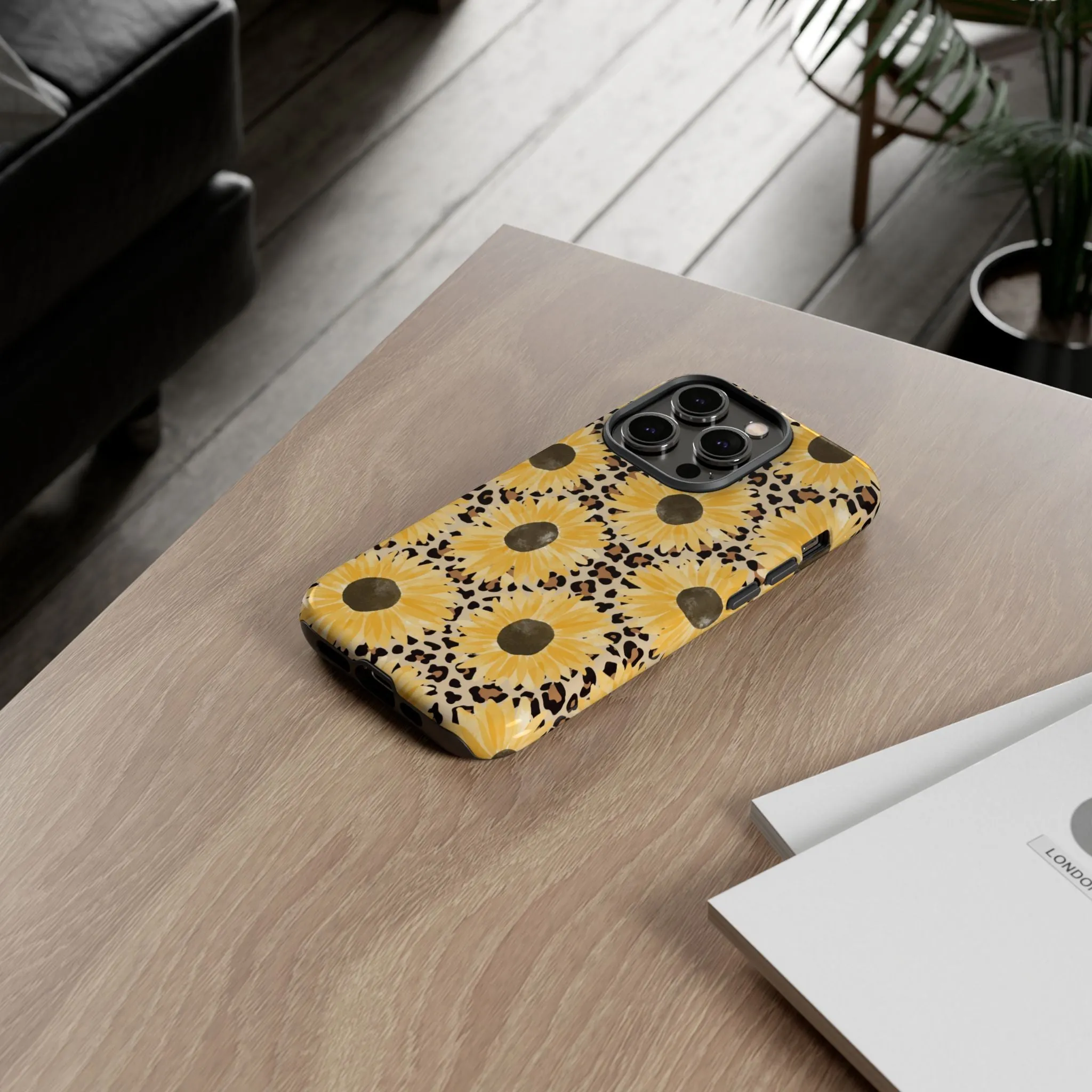 Sunflower Cheetah Tough Cell Phone Case - Various Styles/Sizes