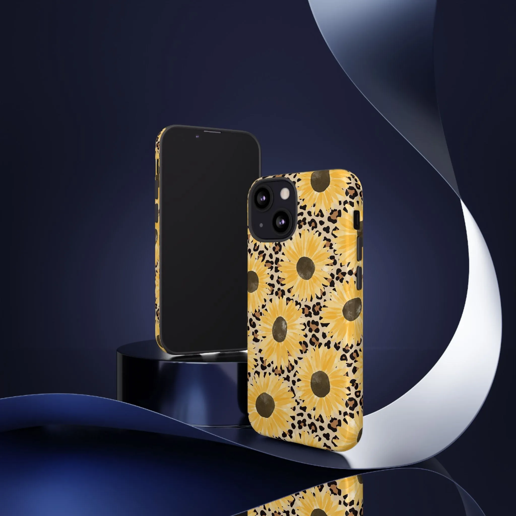 Sunflower Cheetah Tough Cell Phone Case - Various Styles/Sizes