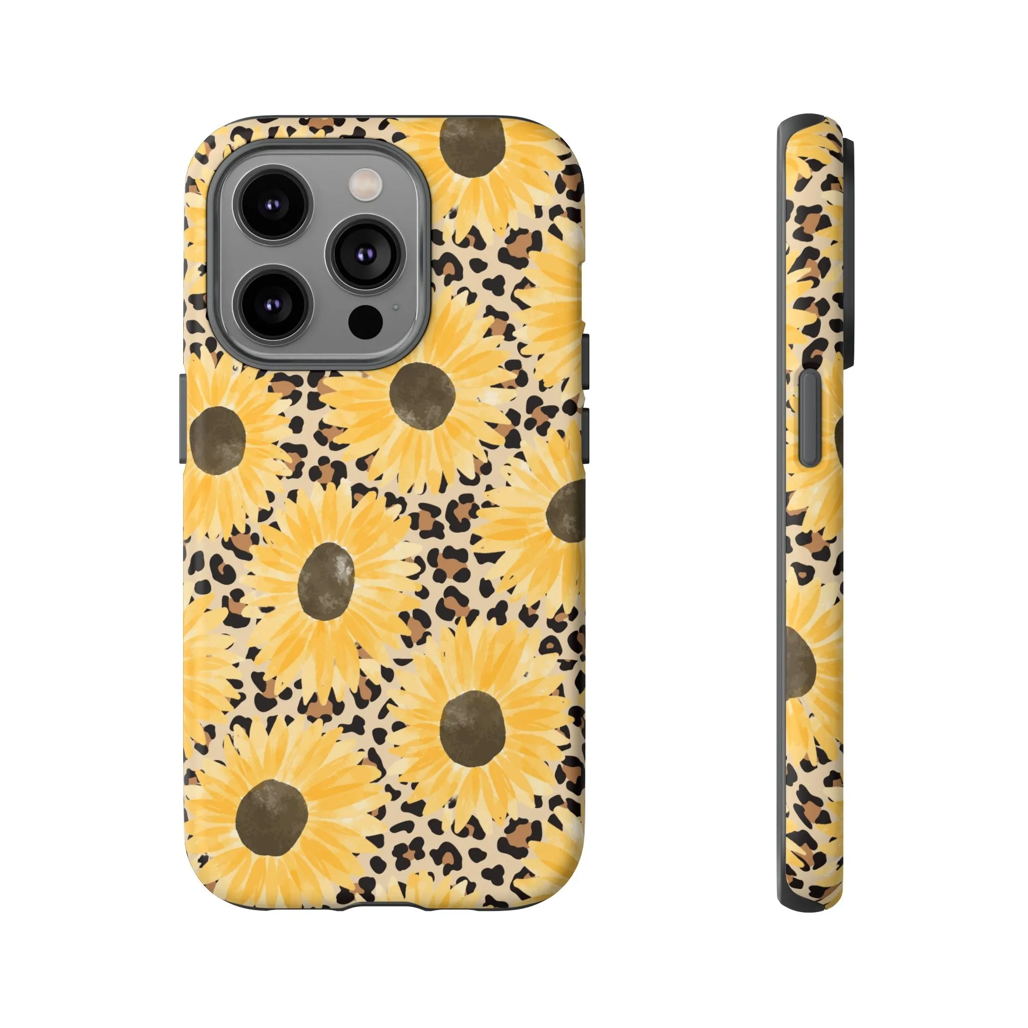Sunflower Cheetah Tough Cell Phone Case - Various Styles/Sizes