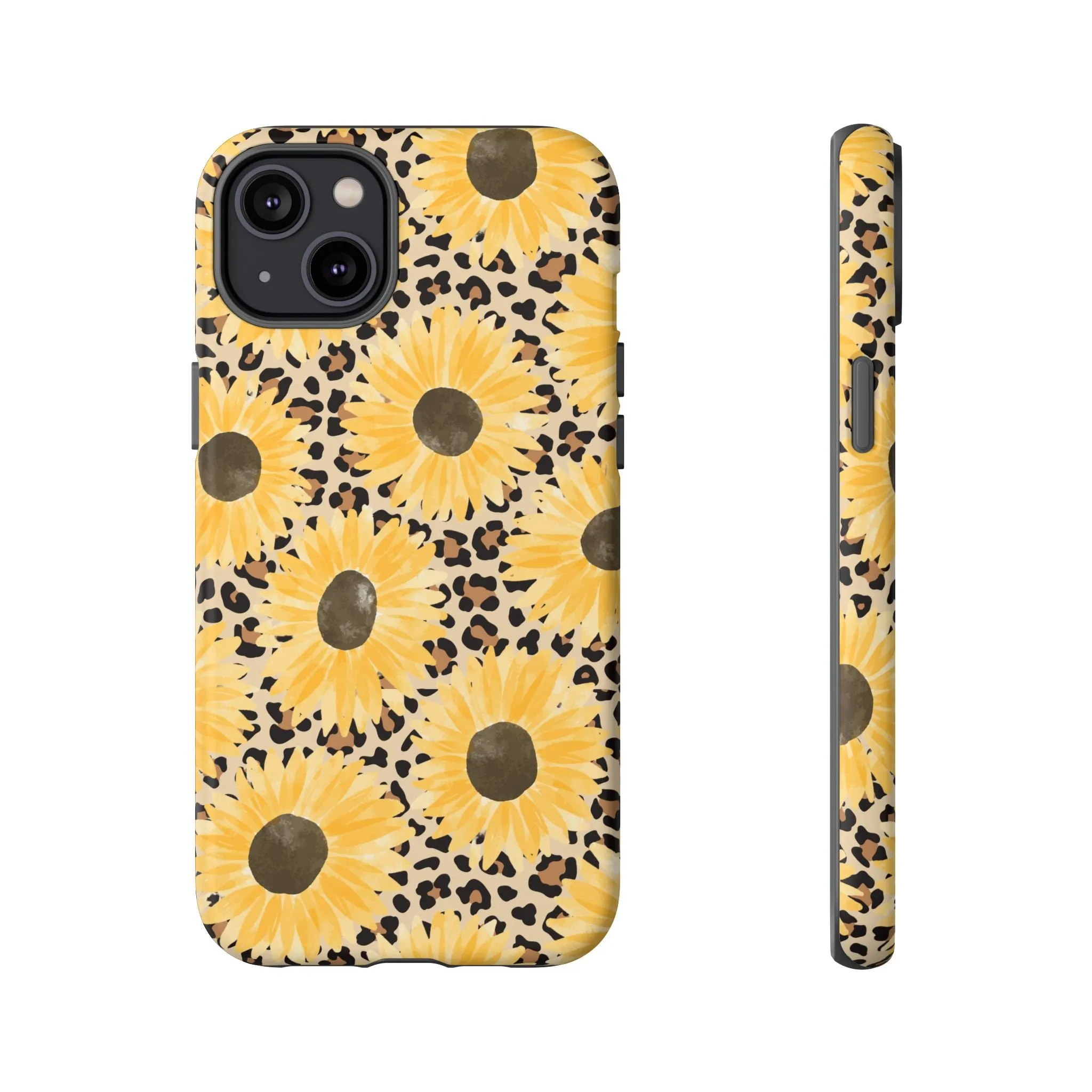 Sunflower Cheetah Tough Cell Phone Case - Various Styles/Sizes