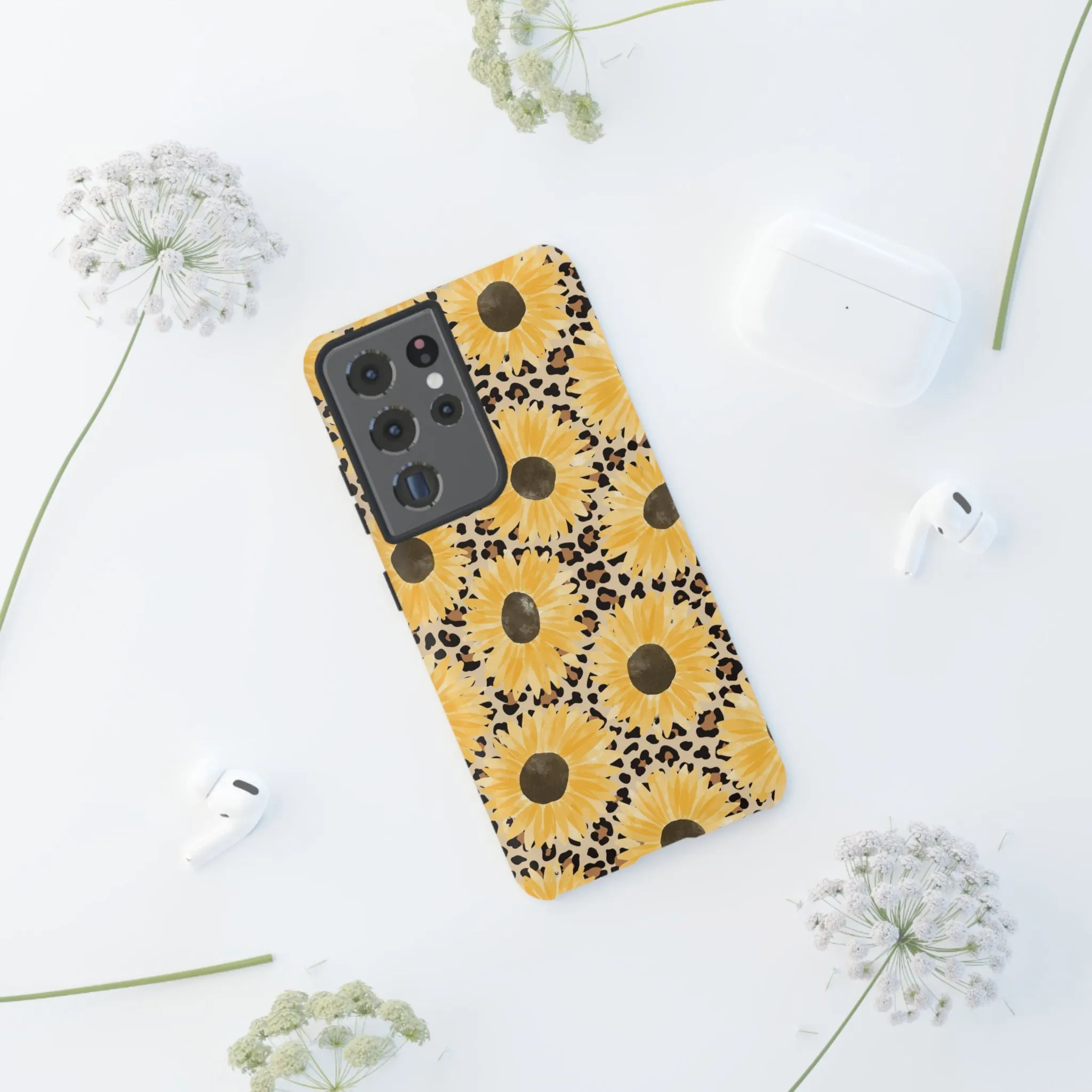 Sunflower Cheetah Tough Cell Phone Case - Various Styles/Sizes