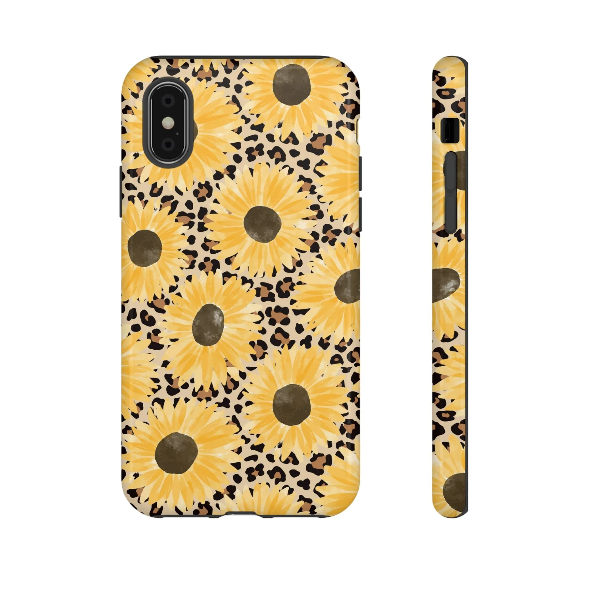 Sunflower Cheetah Tough Cell Phone Case - Various Styles/Sizes