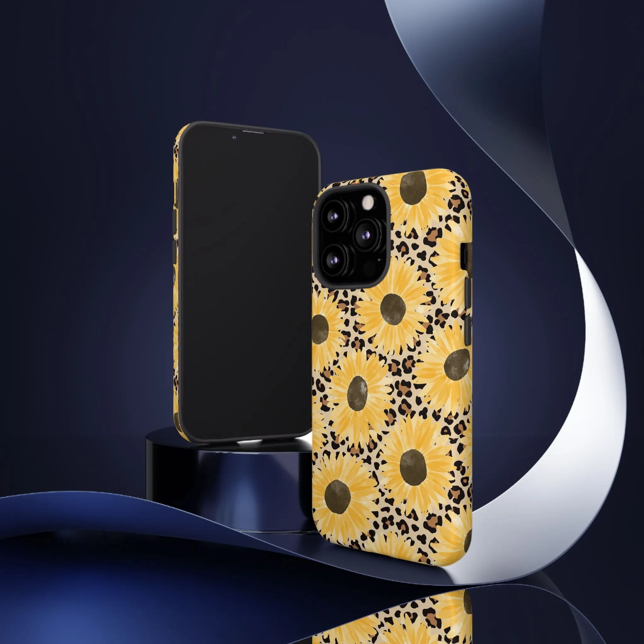 Sunflower Cheetah Tough Cell Phone Case - Various Styles/Sizes