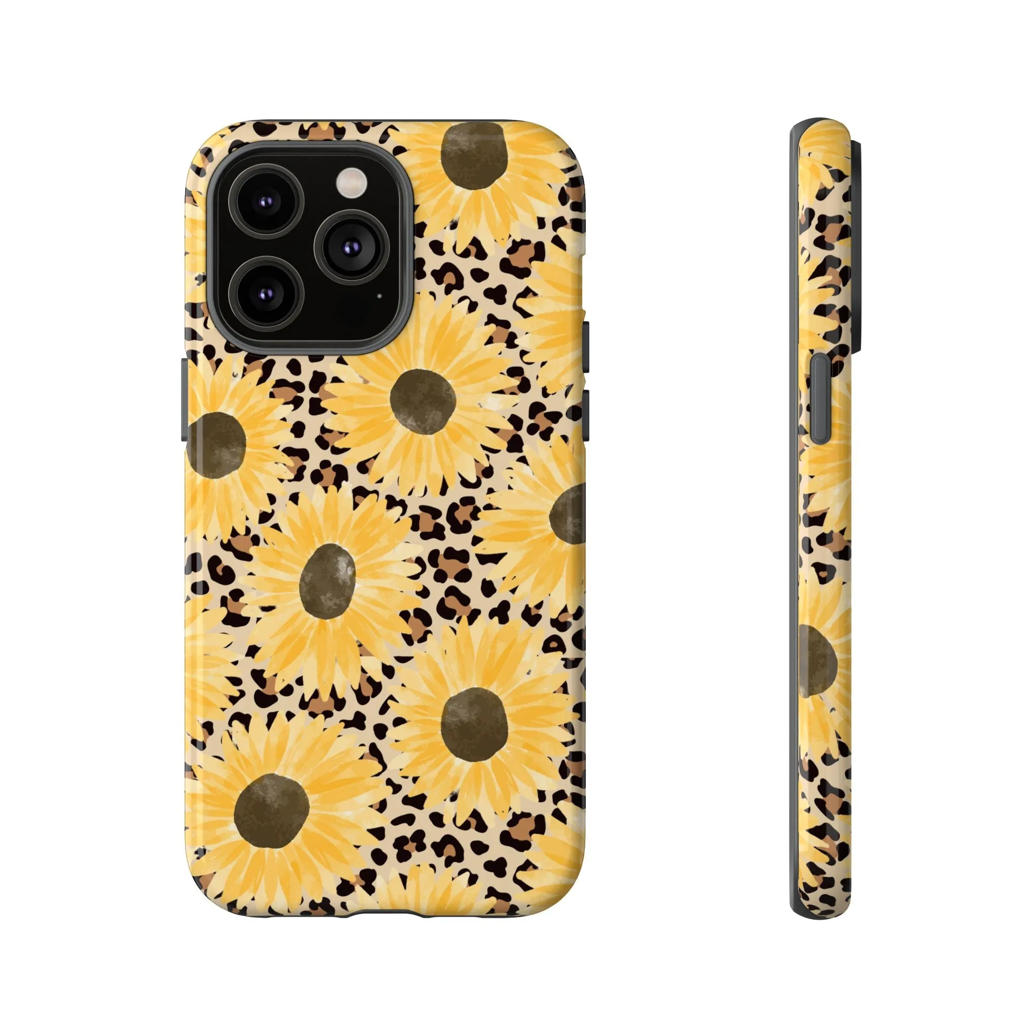 Sunflower Cheetah Tough Cell Phone Case - Various Styles/Sizes