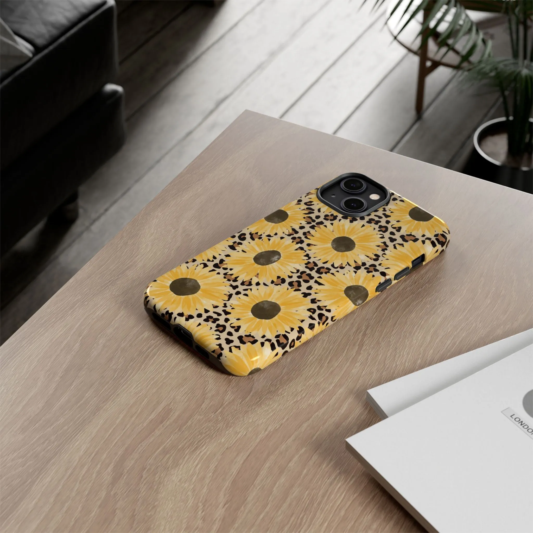 Sunflower Cheetah Tough Cell Phone Case - Various Styles/Sizes