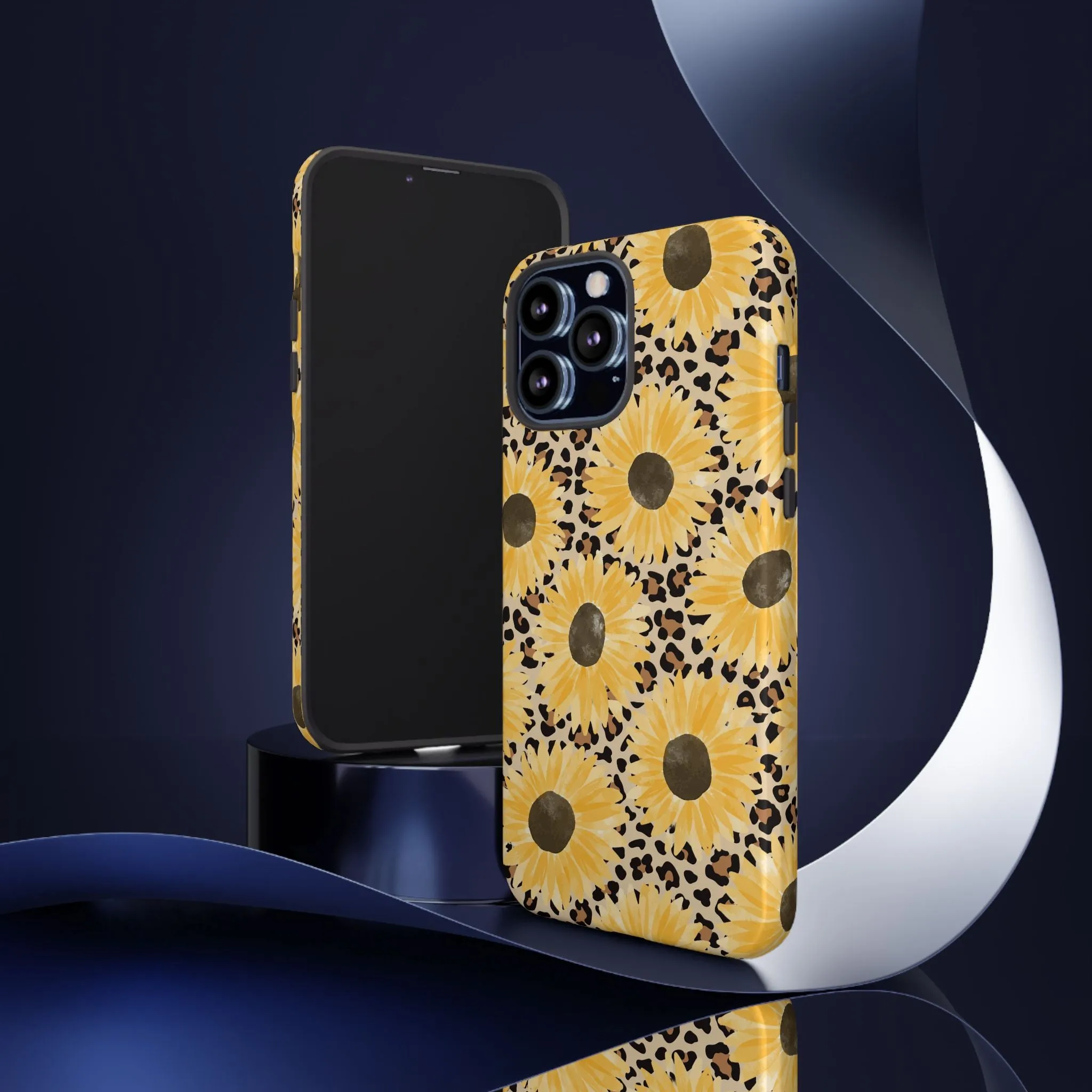 Sunflower Cheetah Tough Cell Phone Case - Various Styles/Sizes