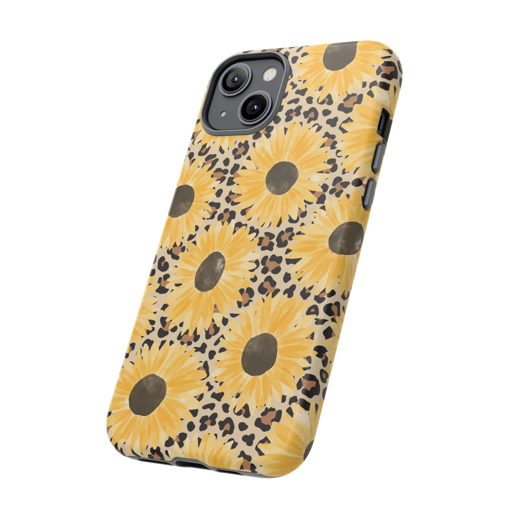 Sunflower Cheetah Tough Cell Phone Case - Various Styles/Sizes