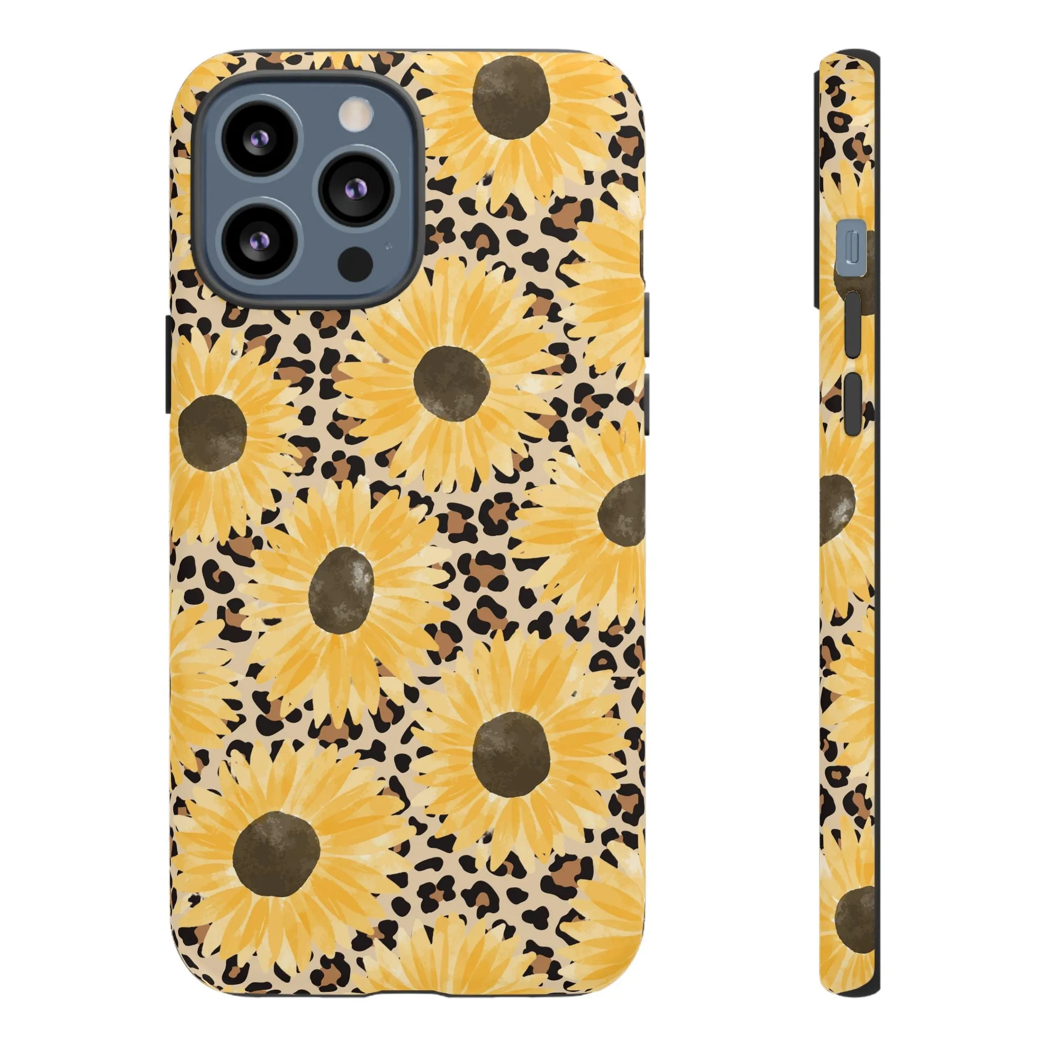 Sunflower Cheetah Tough Cell Phone Case - Various Styles/Sizes
