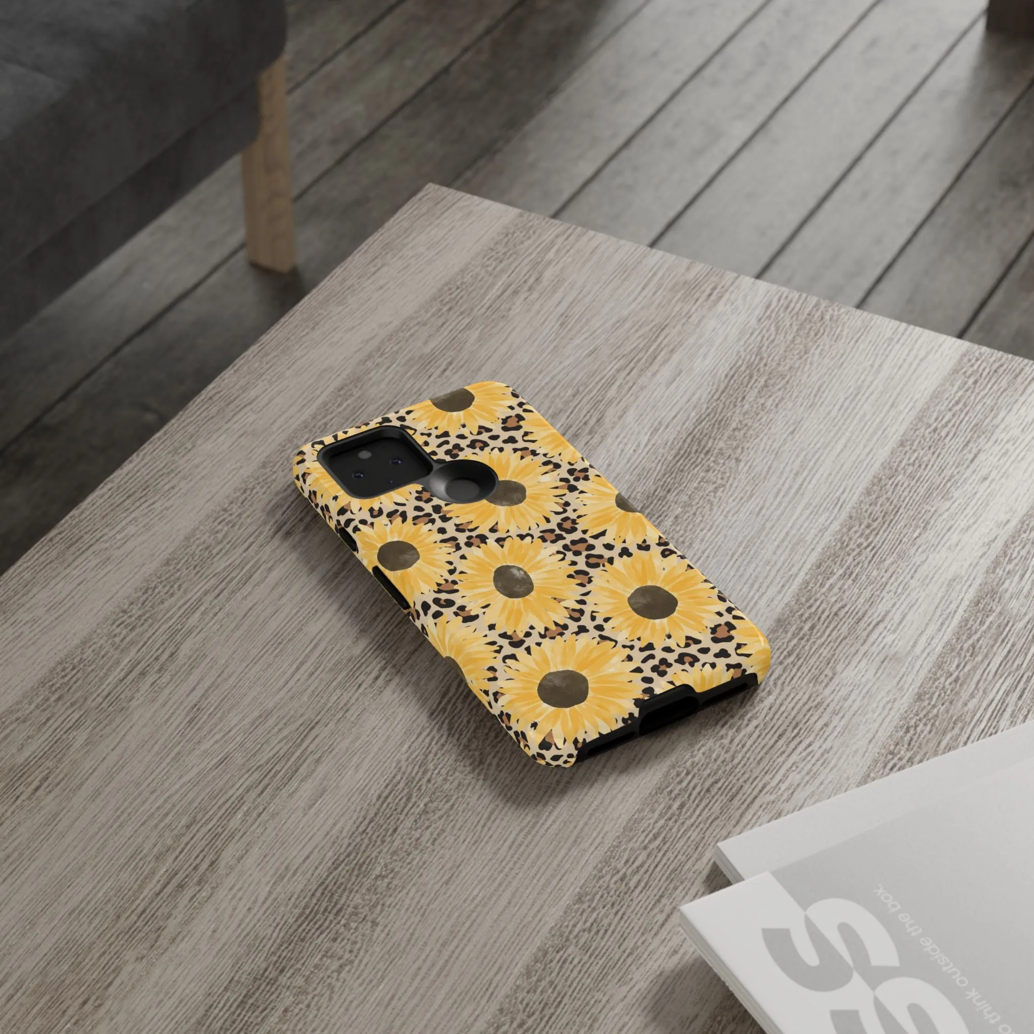 Sunflower Cheetah Tough Cell Phone Case - Various Styles/Sizes