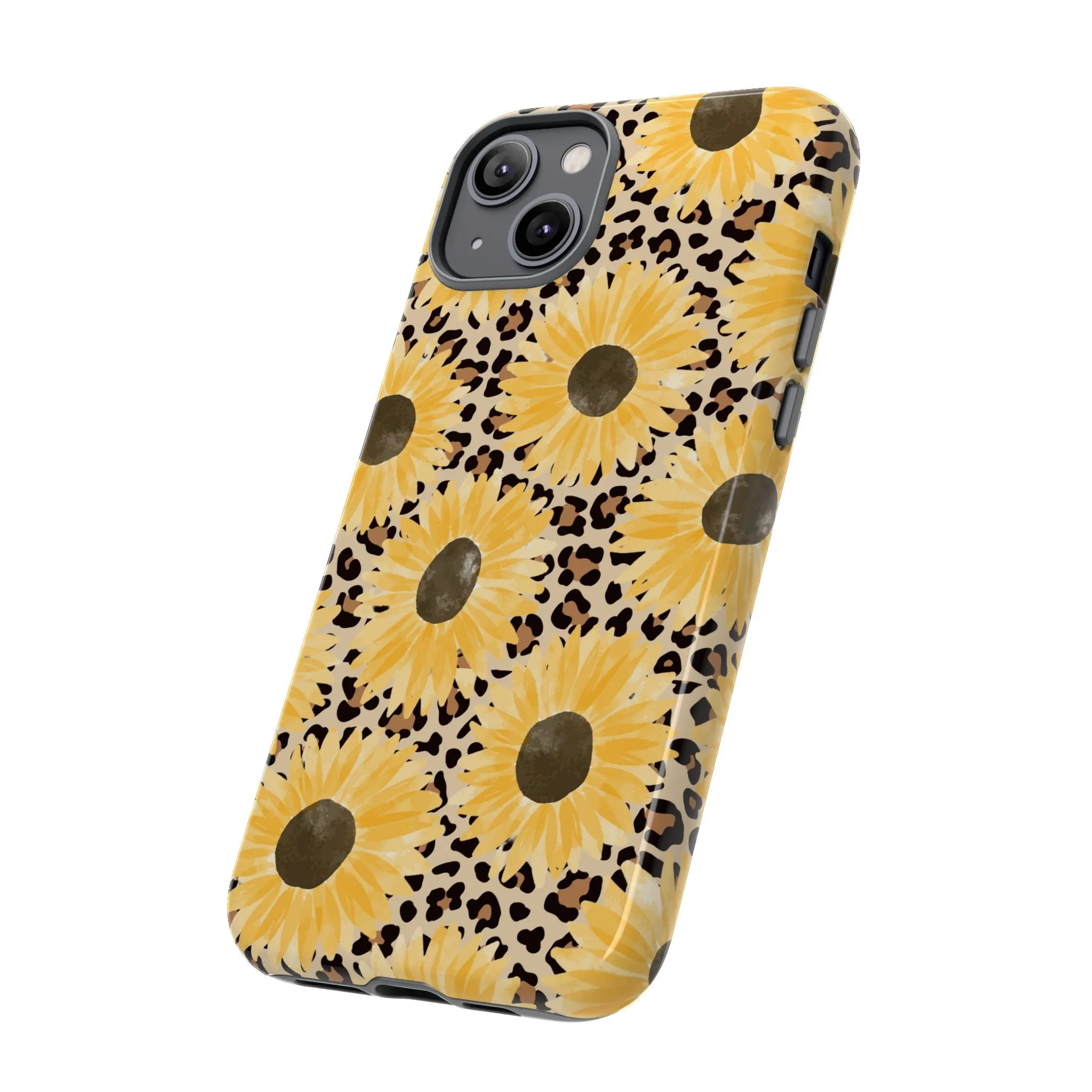 Sunflower Cheetah Tough Cell Phone Case - Various Styles/Sizes