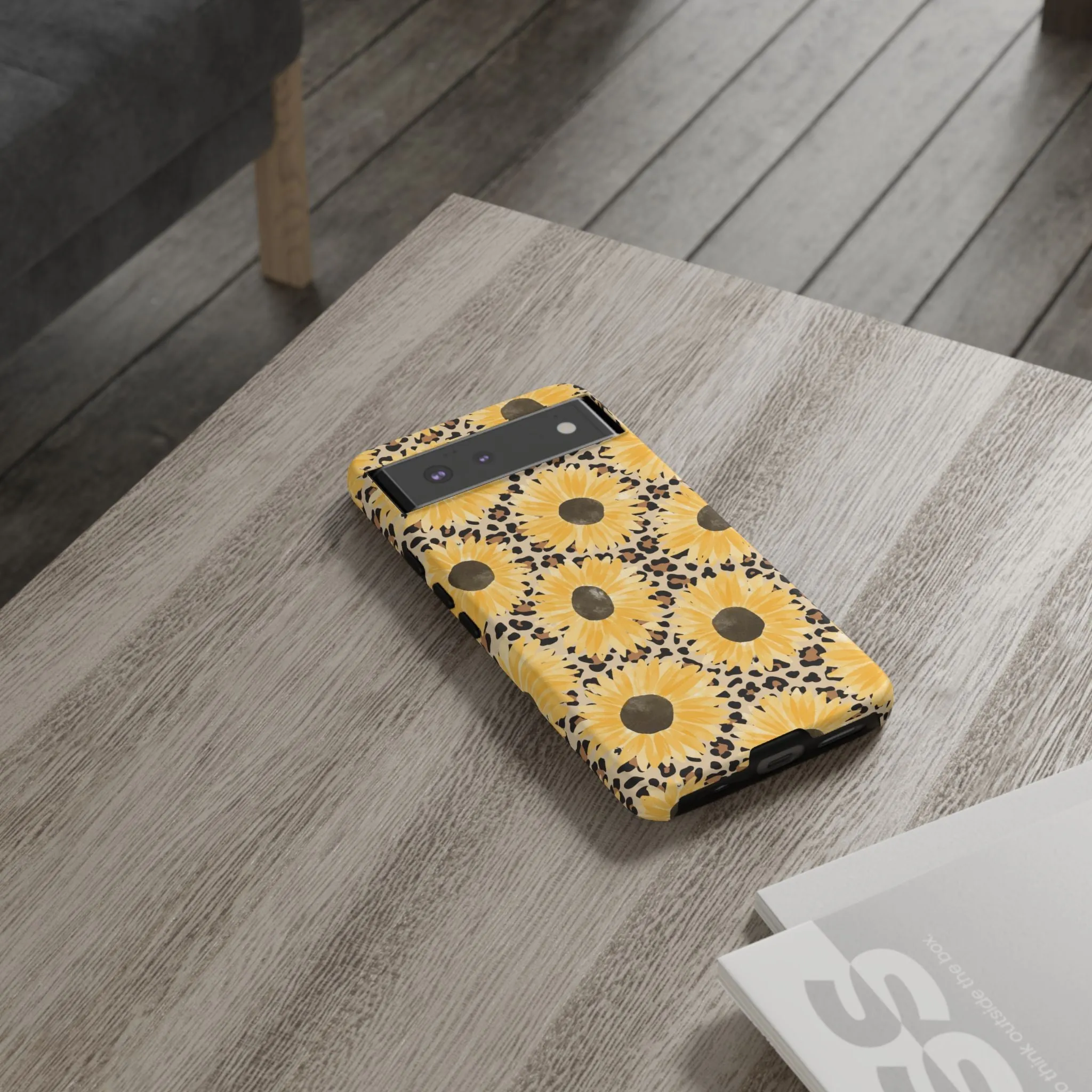 Sunflower Cheetah Tough Cell Phone Case - Various Styles/Sizes