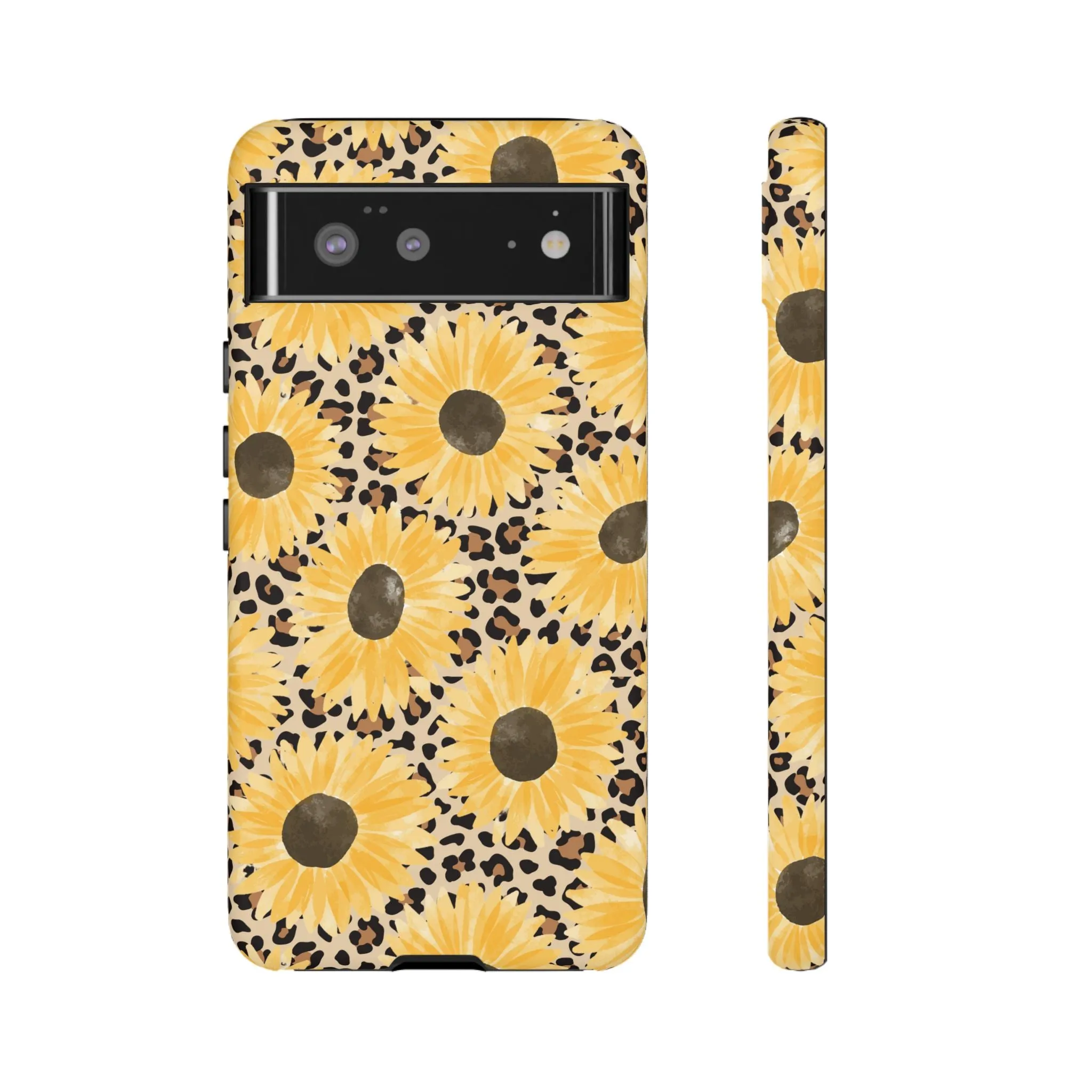 Sunflower Cheetah Tough Cell Phone Case - Various Styles/Sizes