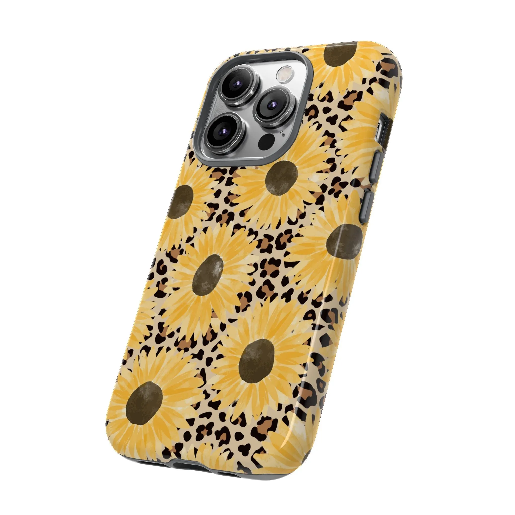 Sunflower Cheetah Tough Cell Phone Case - Various Styles/Sizes