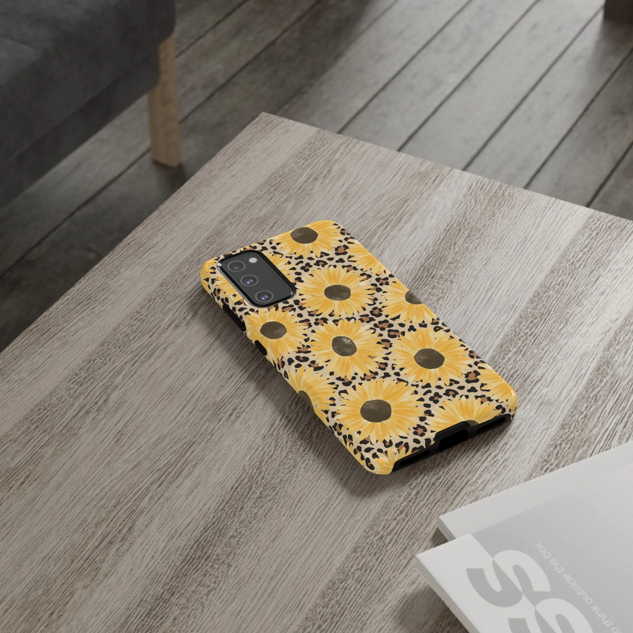 Sunflower Cheetah Tough Cell Phone Case - Various Styles/Sizes