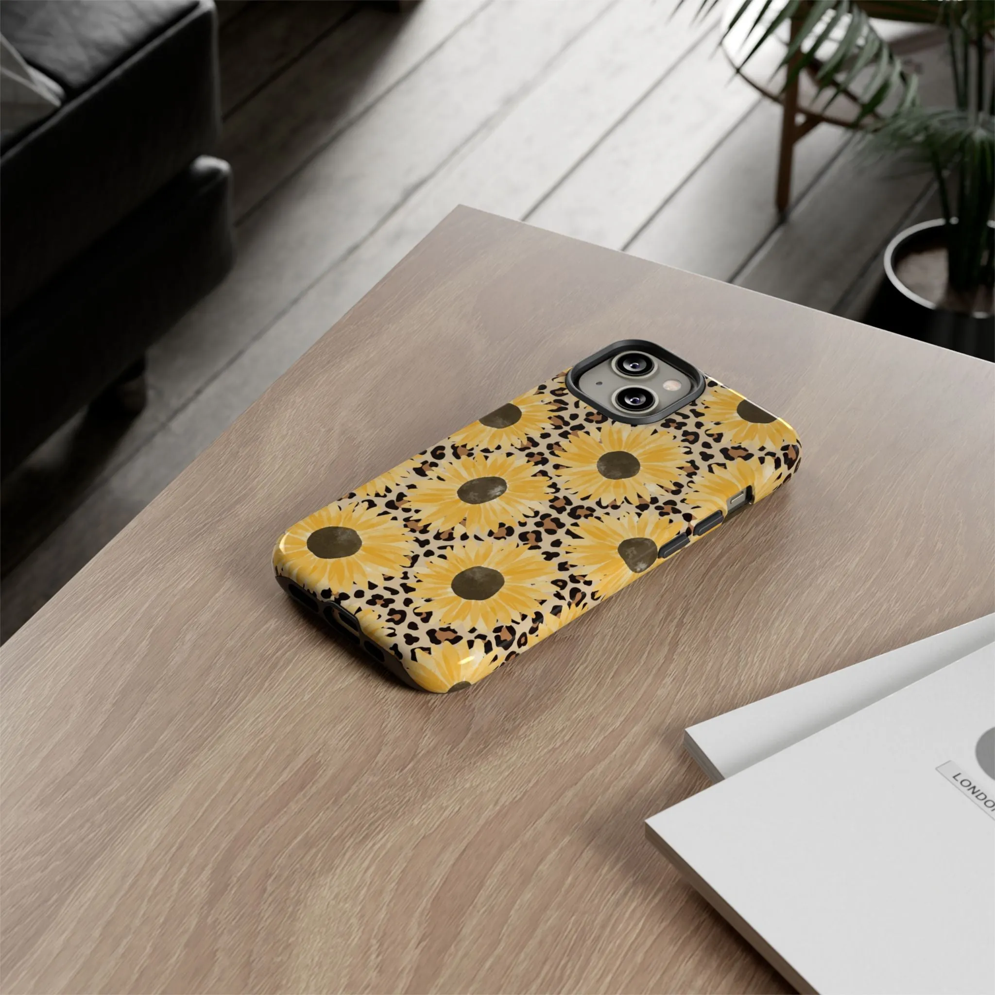 Sunflower Cheetah Tough Cell Phone Case - Various Styles/Sizes
