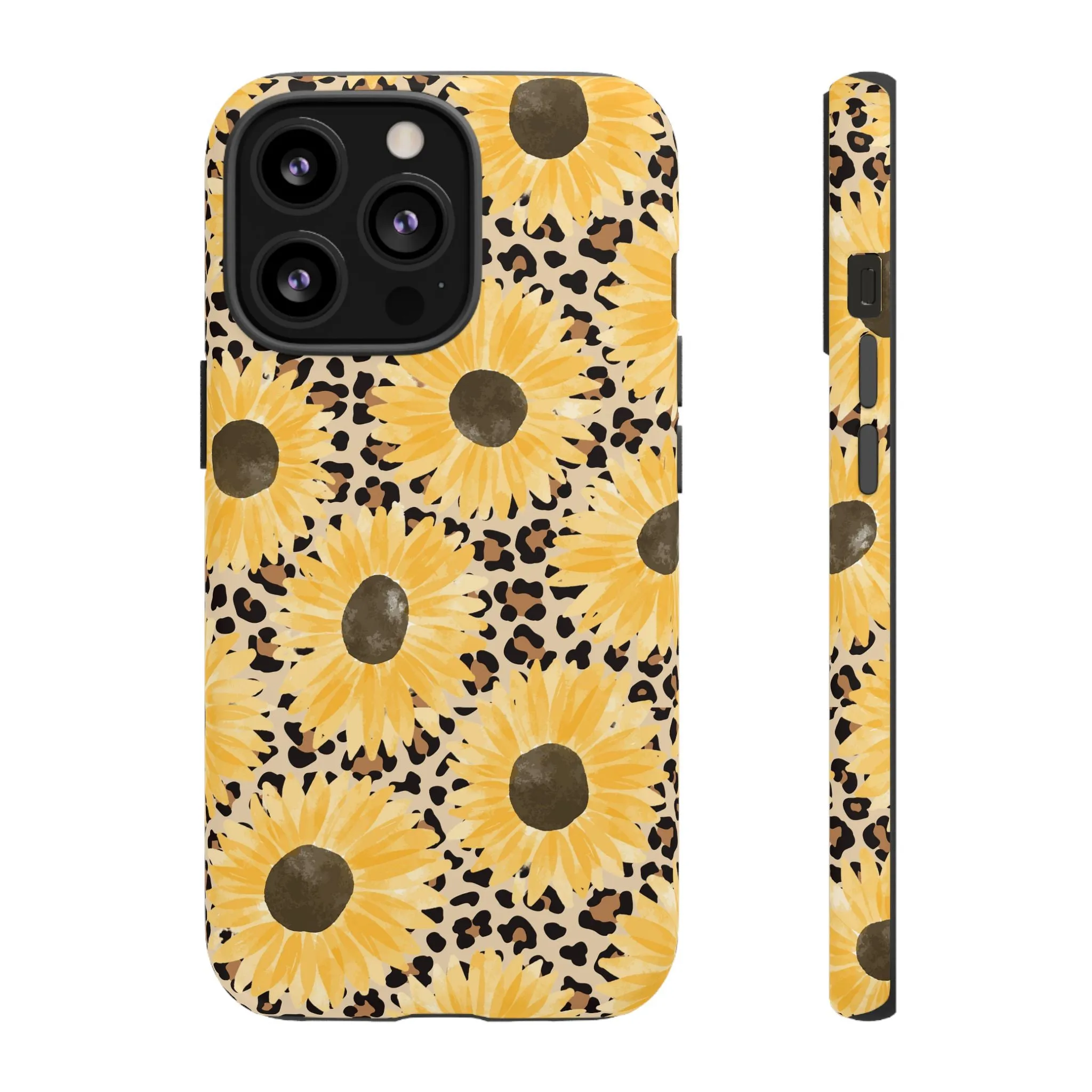 Sunflower Cheetah Tough Cell Phone Case - Various Styles/Sizes