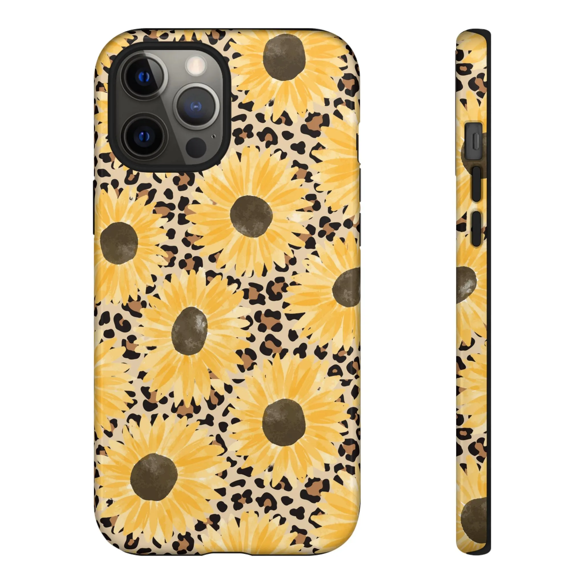 Sunflower Cheetah Tough Cell Phone Case - Various Styles/Sizes