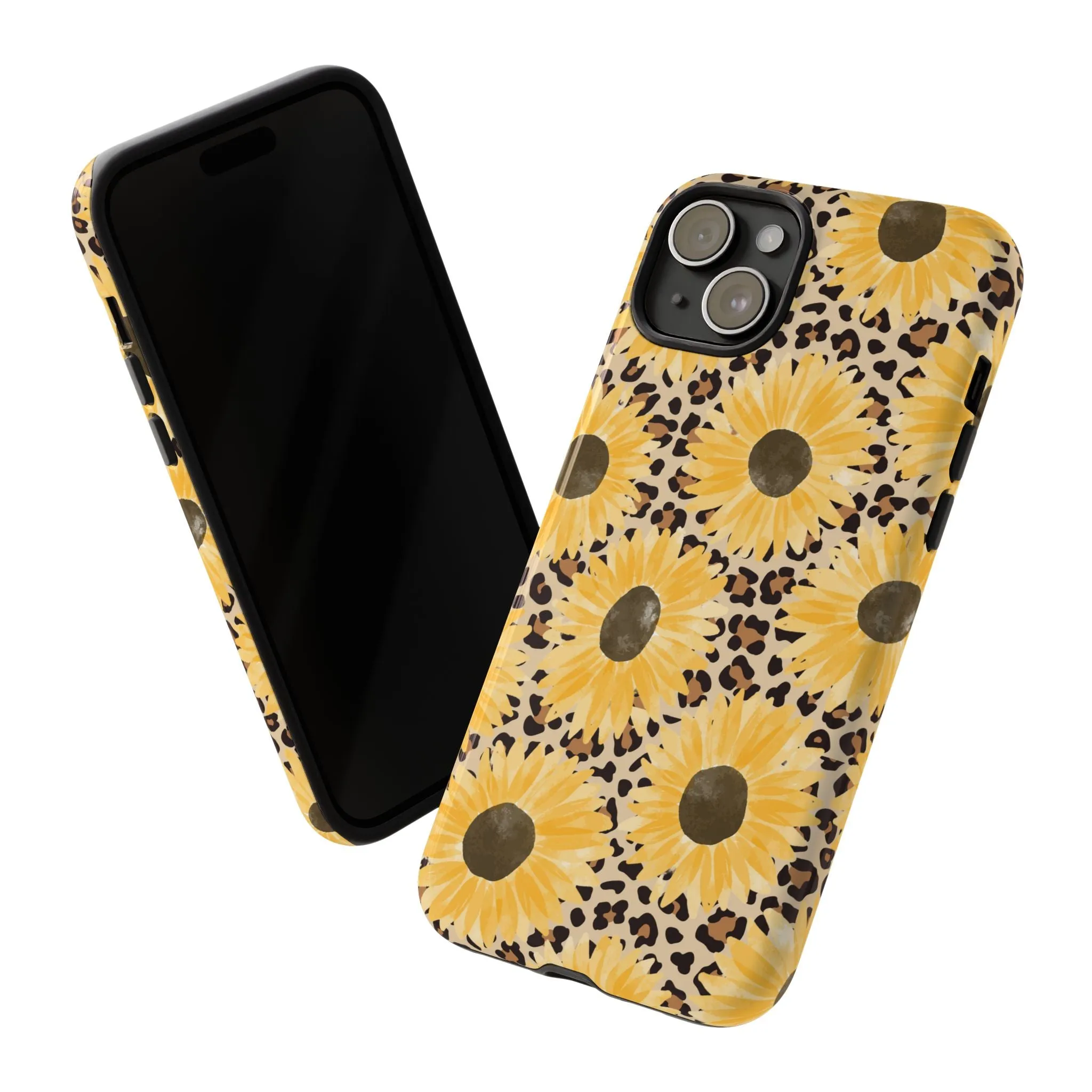 Sunflower Cheetah Tough Cell Phone Case - Various Styles/Sizes