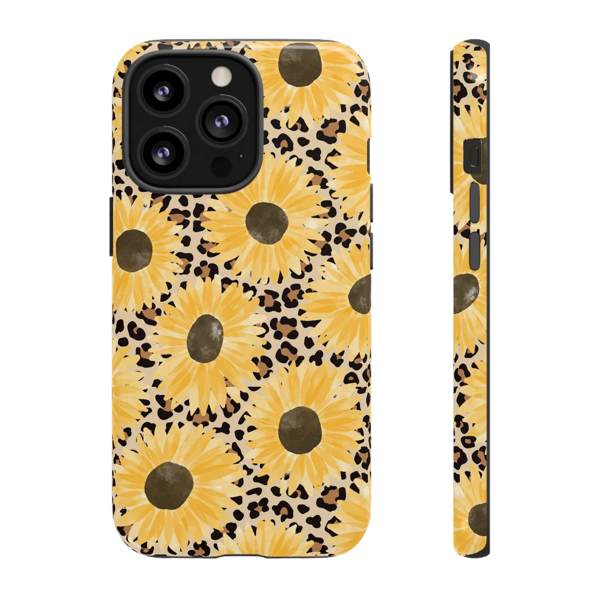 Sunflower Cheetah Tough Cell Phone Case - Various Styles/Sizes
