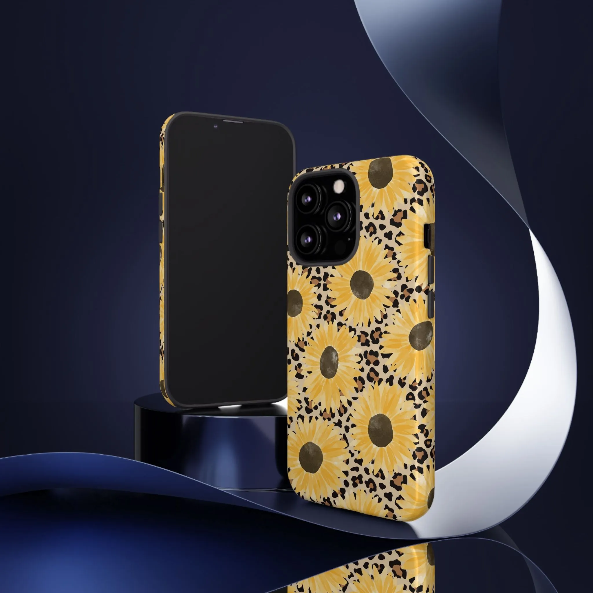 Sunflower Cheetah Tough Cell Phone Case - Various Styles/Sizes