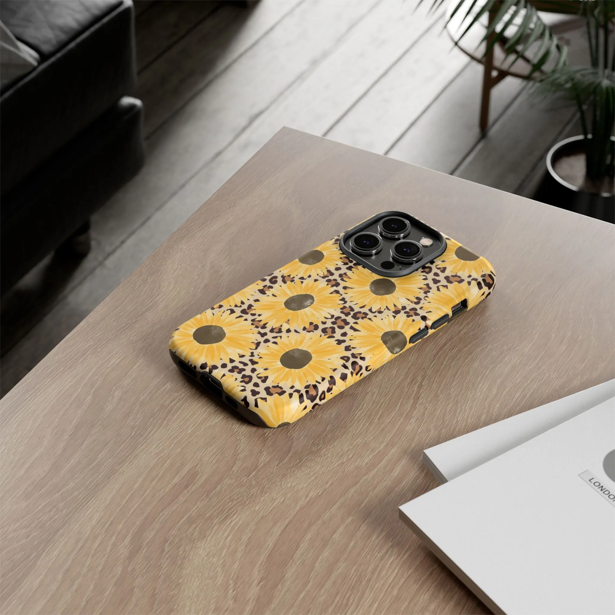 Sunflower Cheetah Tough Cell Phone Case - Various Styles/Sizes