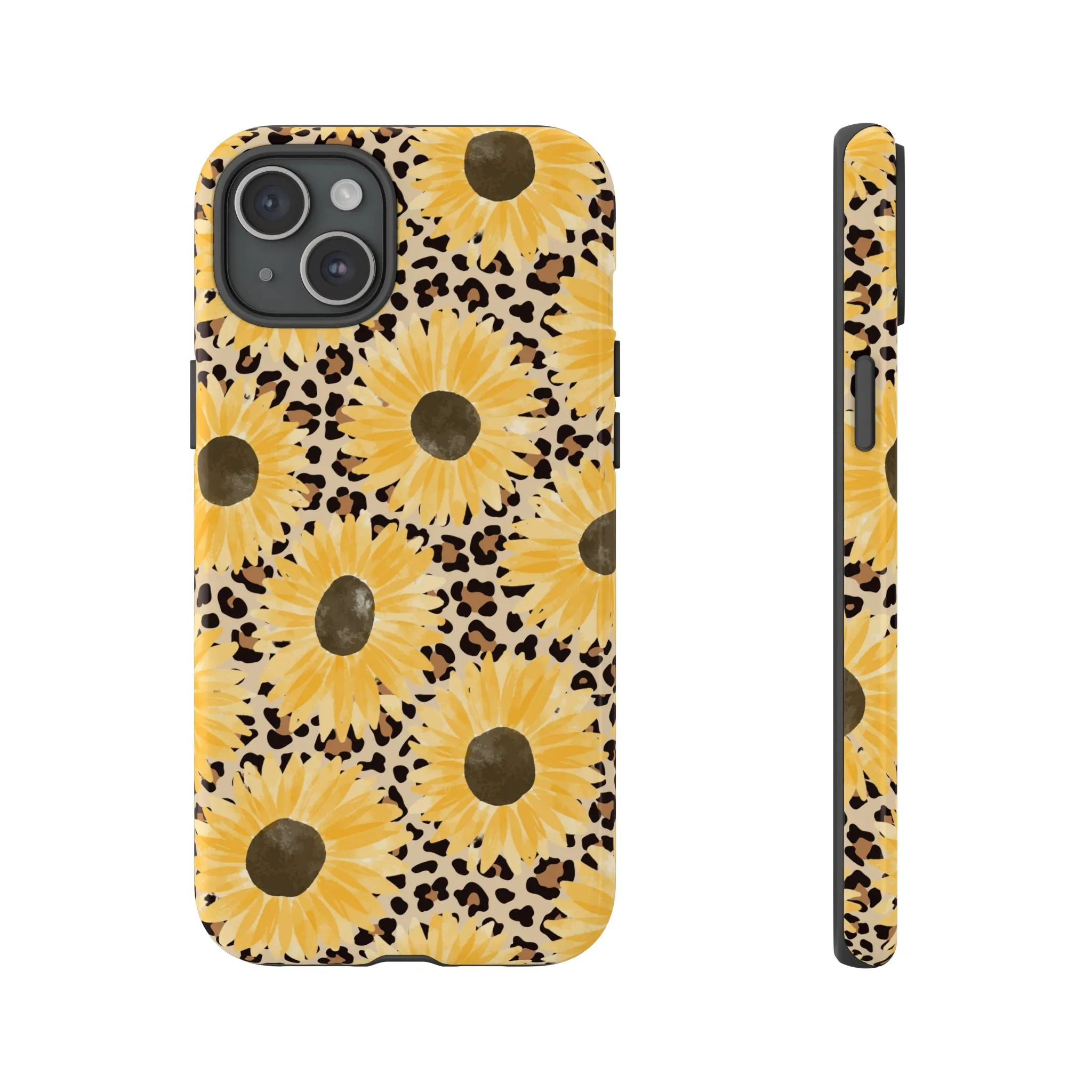 Sunflower Cheetah Tough Cell Phone Case - Various Styles/Sizes