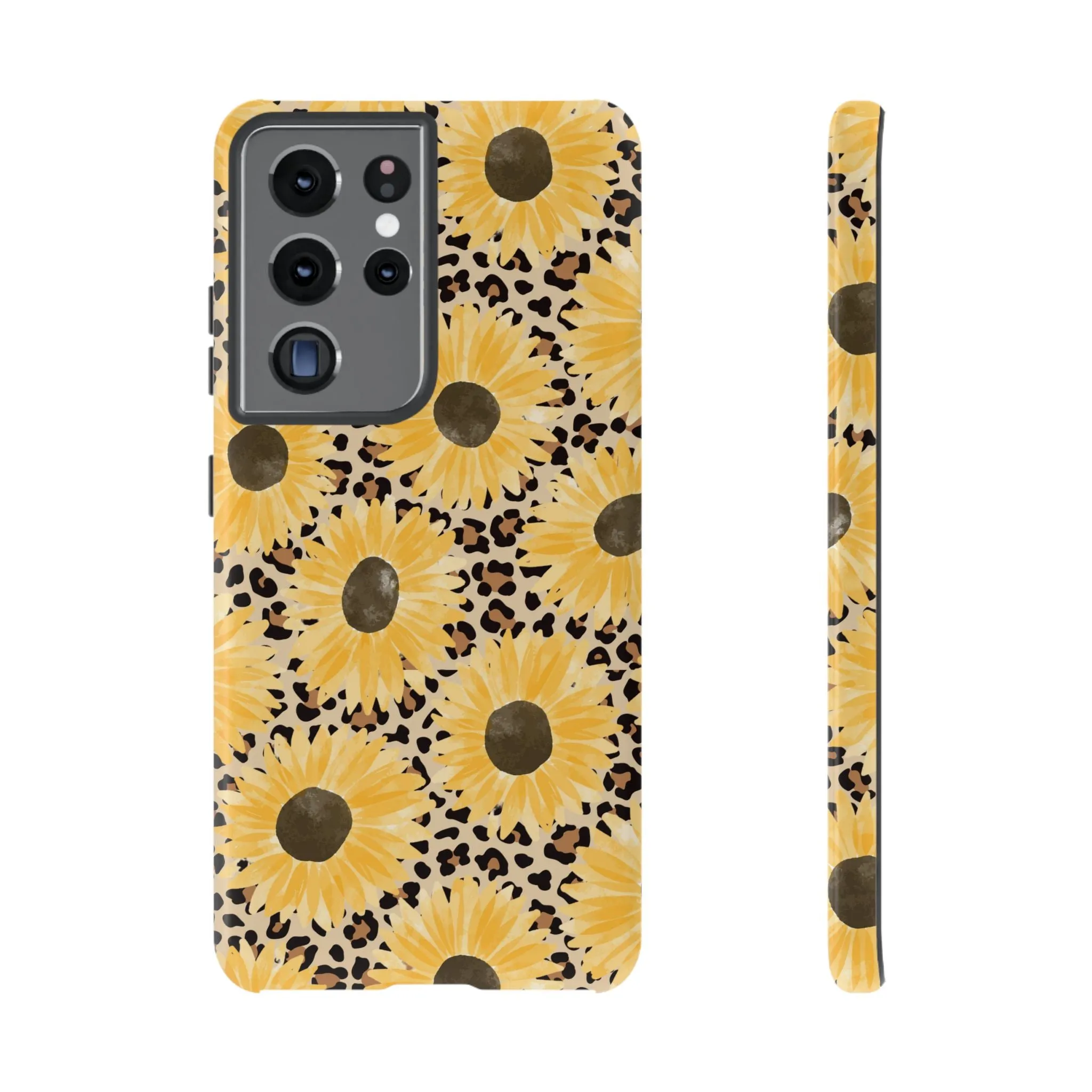 Sunflower Cheetah Tough Cell Phone Case - Various Styles/Sizes
