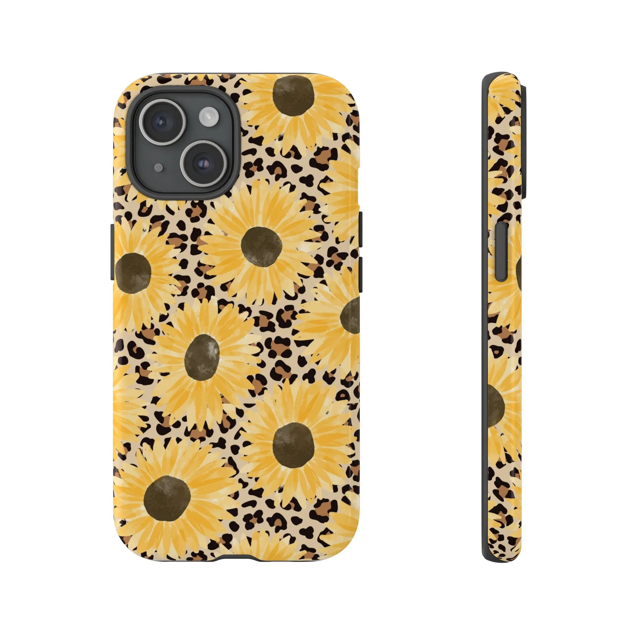 Sunflower Cheetah Tough Cell Phone Case - Various Styles/Sizes