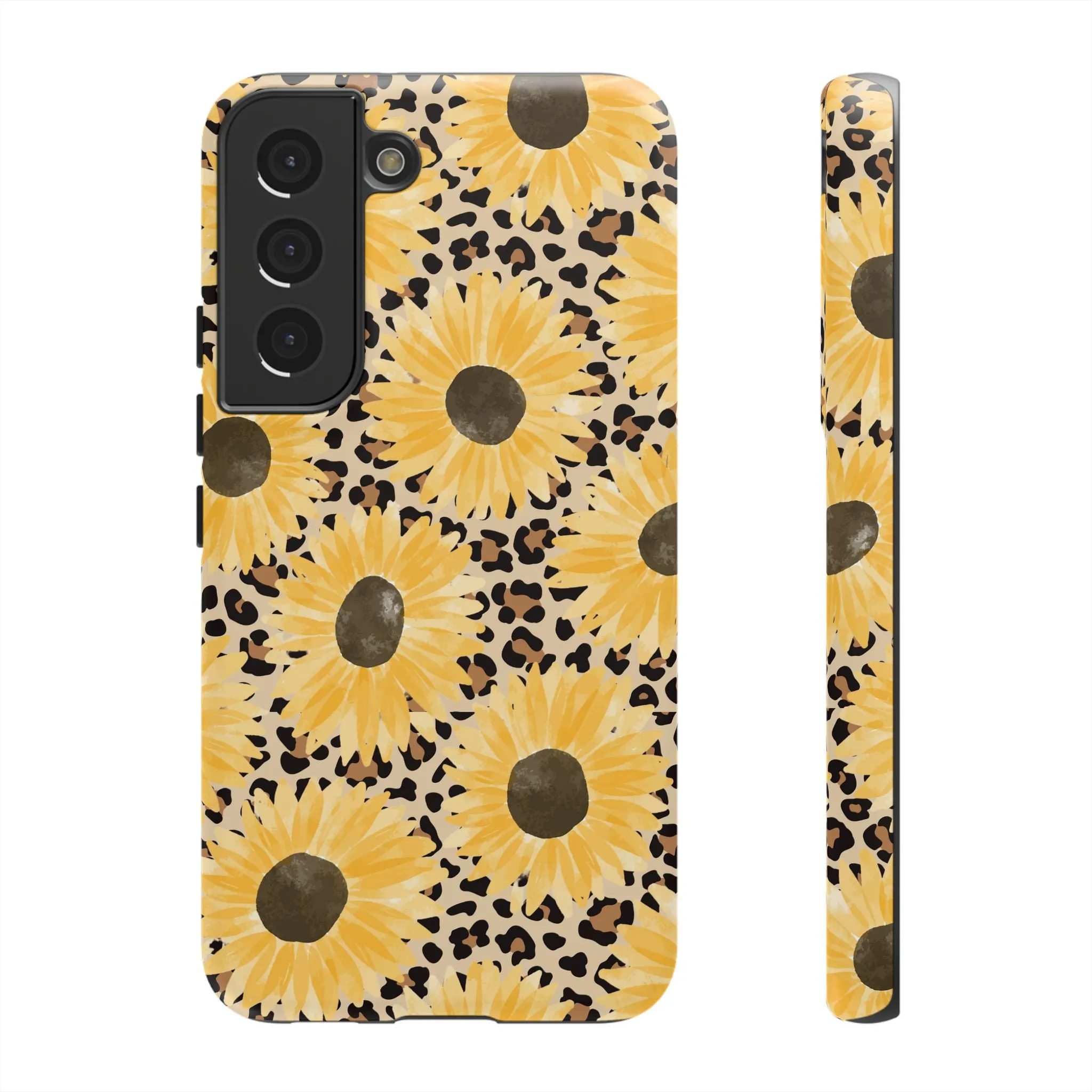 Sunflower Cheetah Tough Cell Phone Case - Various Styles/Sizes