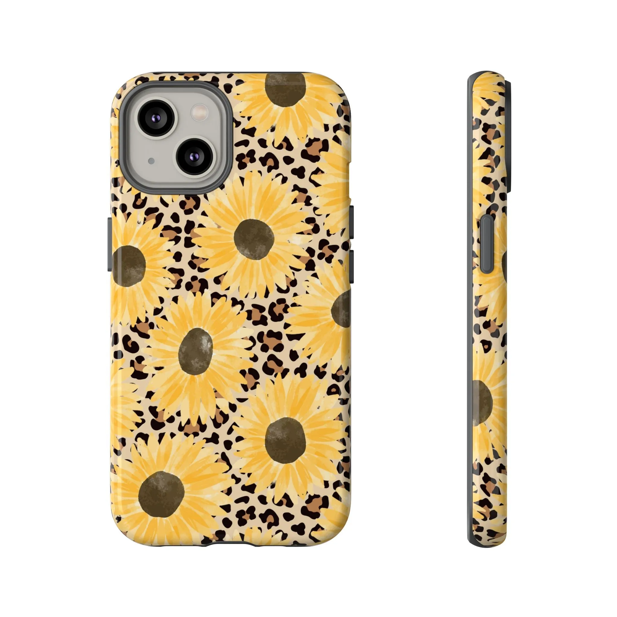 Sunflower Cheetah Tough Cell Phone Case - Various Styles/Sizes