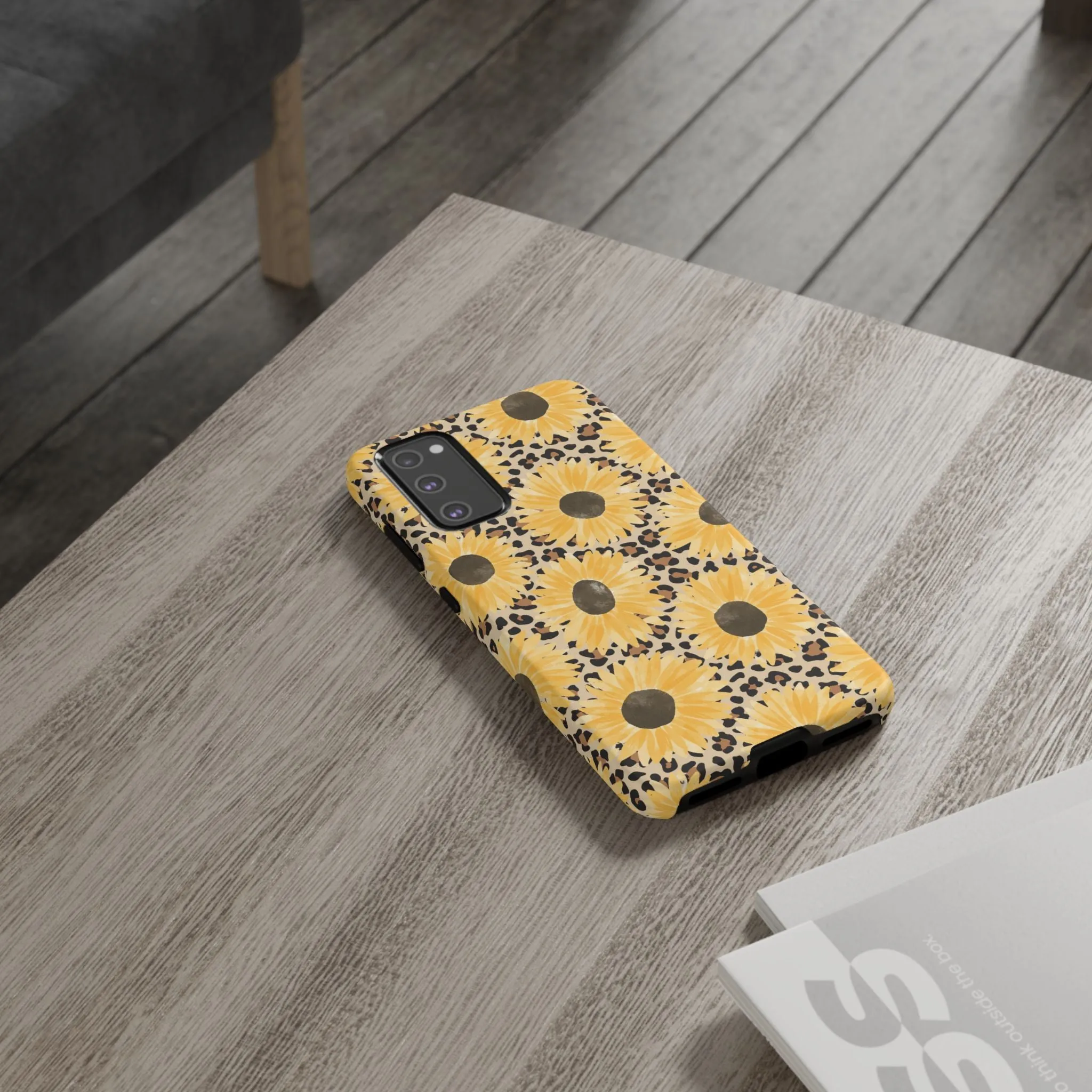Sunflower Cheetah Tough Cell Phone Case - Various Styles/Sizes