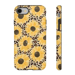 Sunflower Cheetah Tough Cell Phone Case - Various Styles/Sizes
