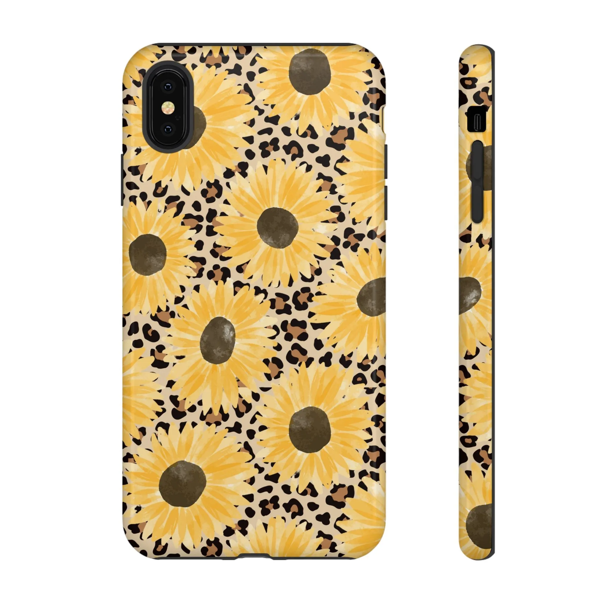 Sunflower Cheetah Tough Cell Phone Case - Various Styles/Sizes