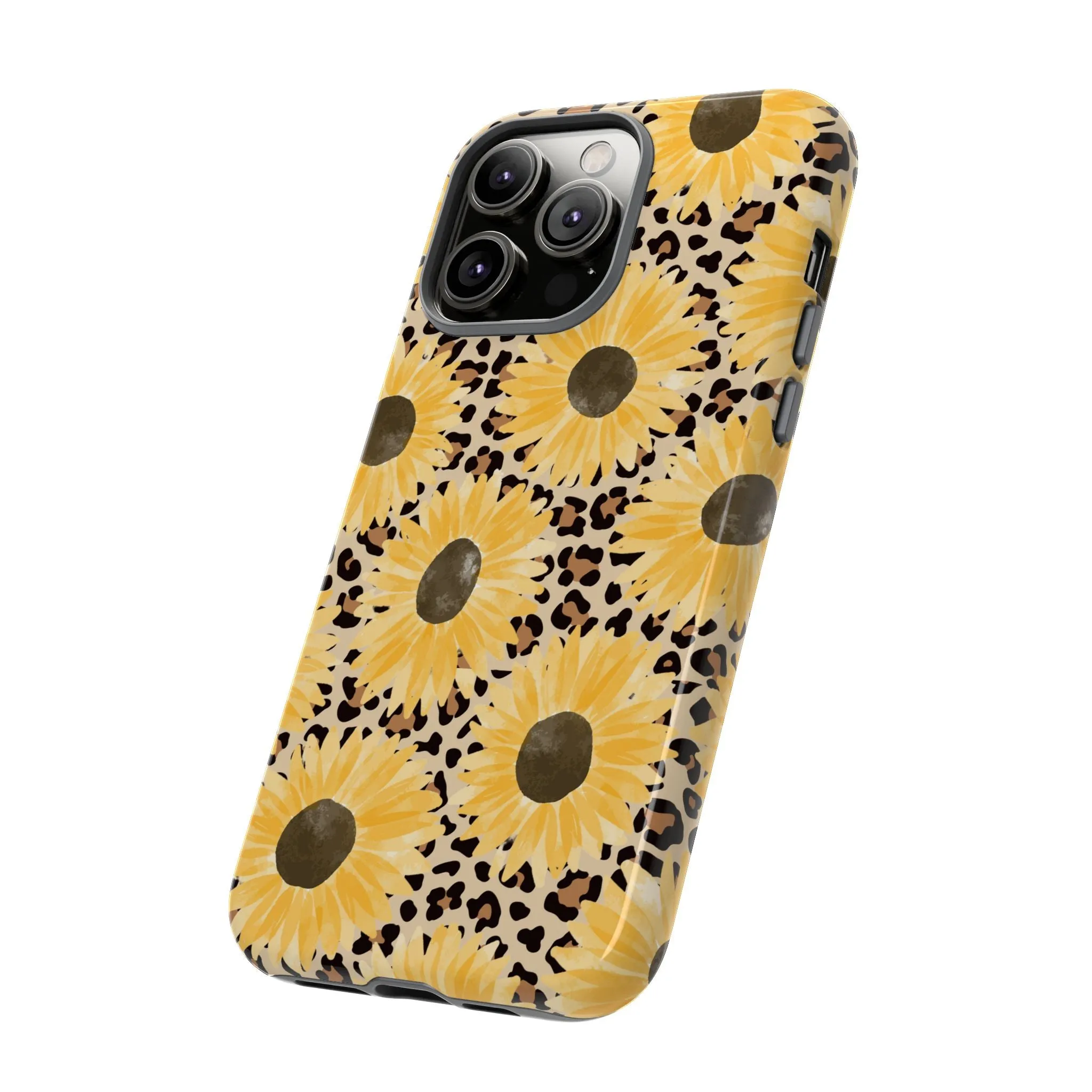 Sunflower Cheetah Tough Cell Phone Case - Various Styles/Sizes