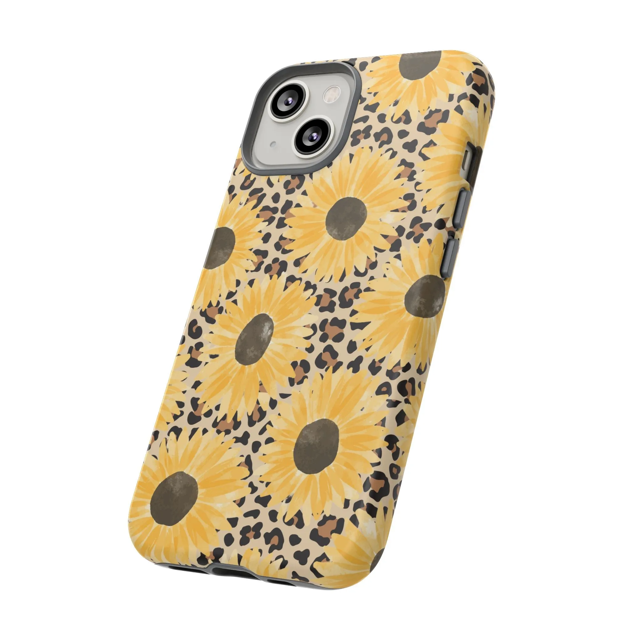 Sunflower Cheetah Tough Cell Phone Case - Various Styles/Sizes