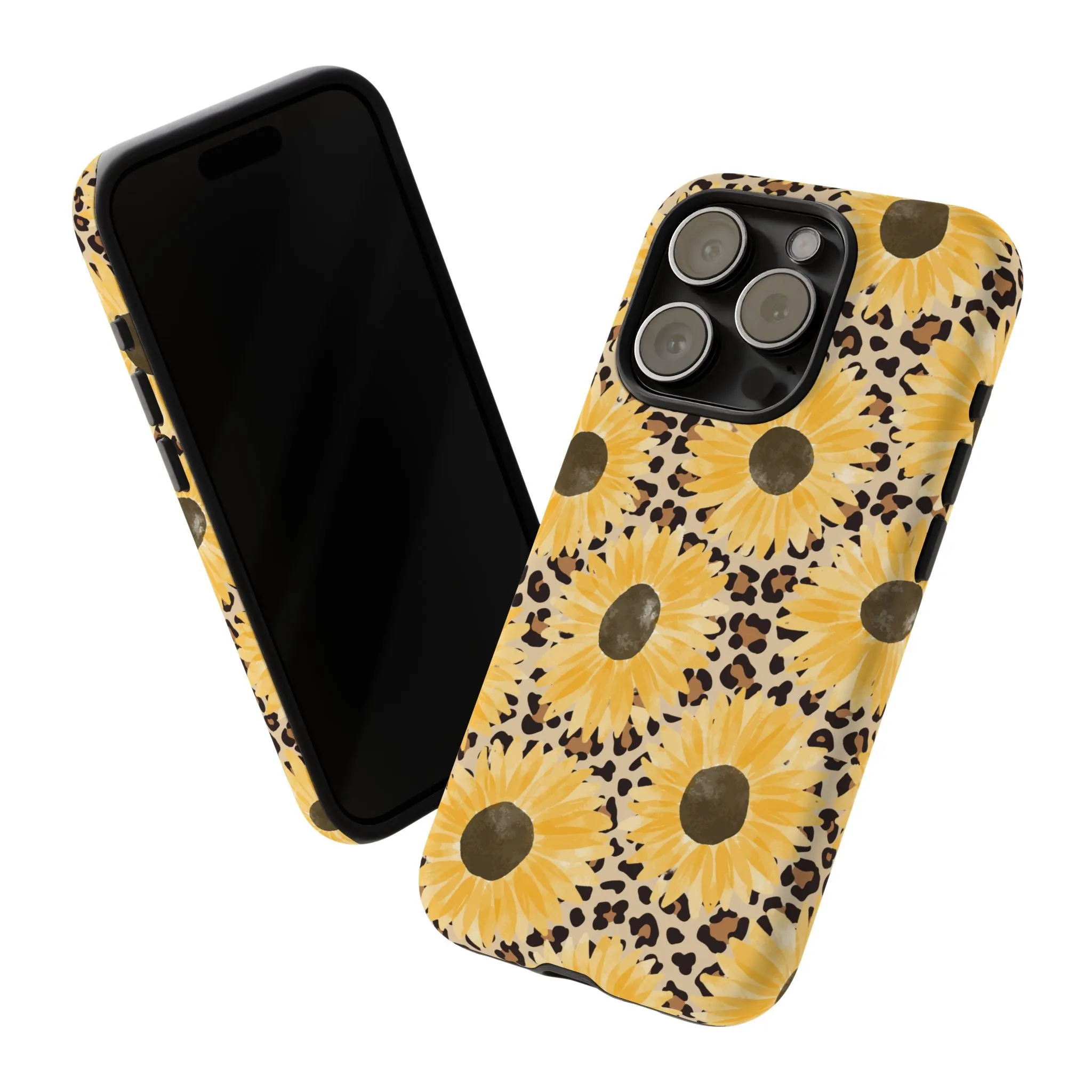 Sunflower Cheetah Tough Cell Phone Case - Various Styles/Sizes