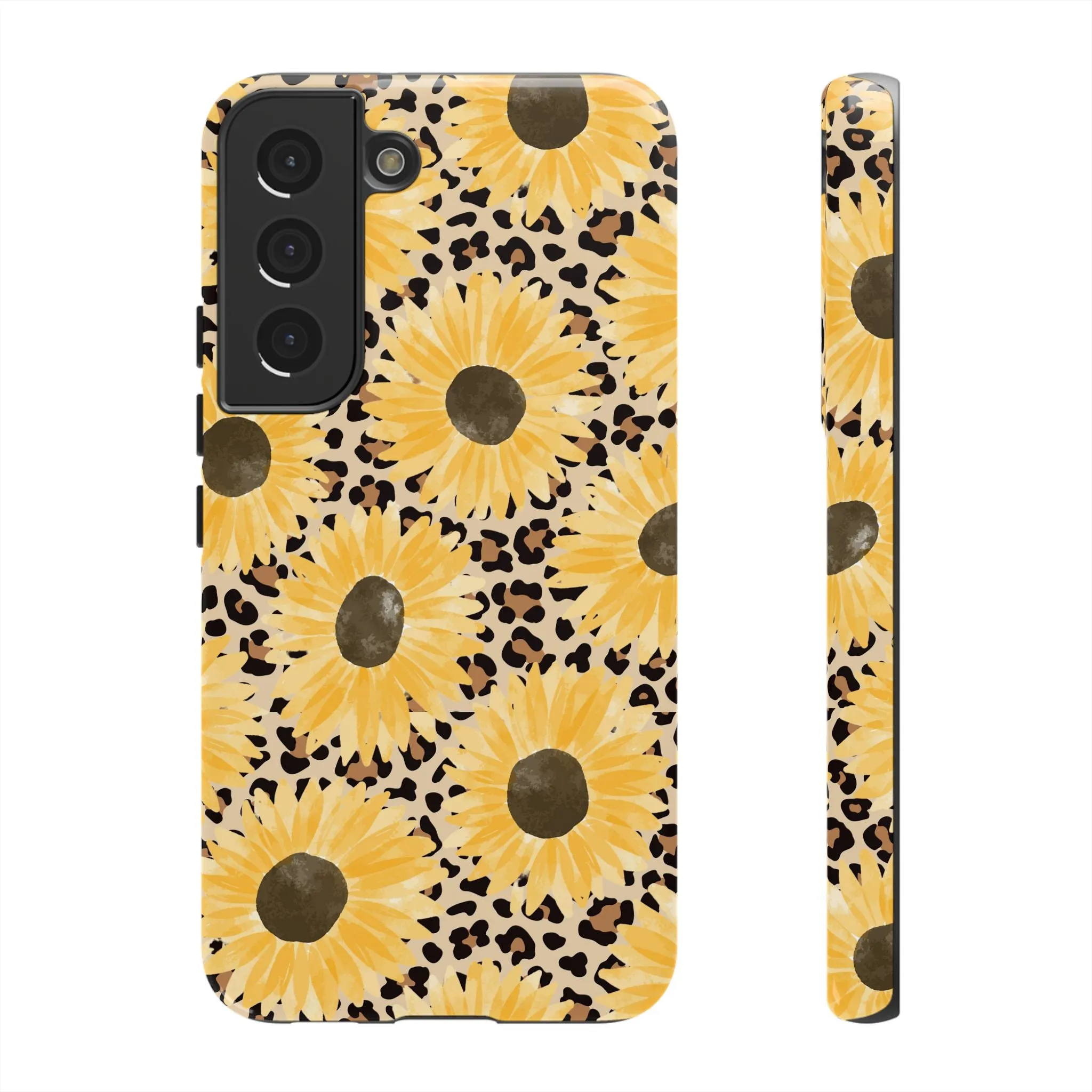 Sunflower Cheetah Tough Cell Phone Case - Various Styles/Sizes