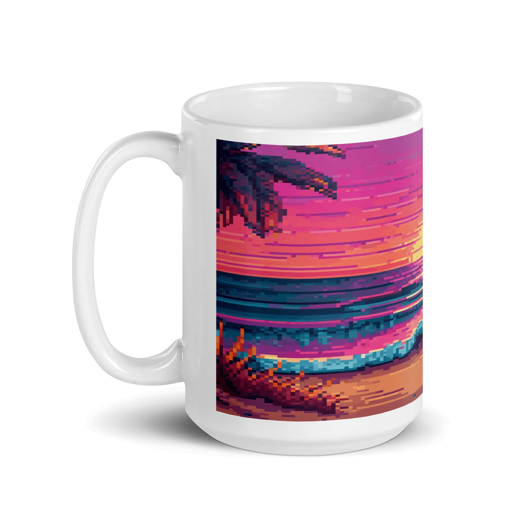Sunset Sprites White Glossy Mug