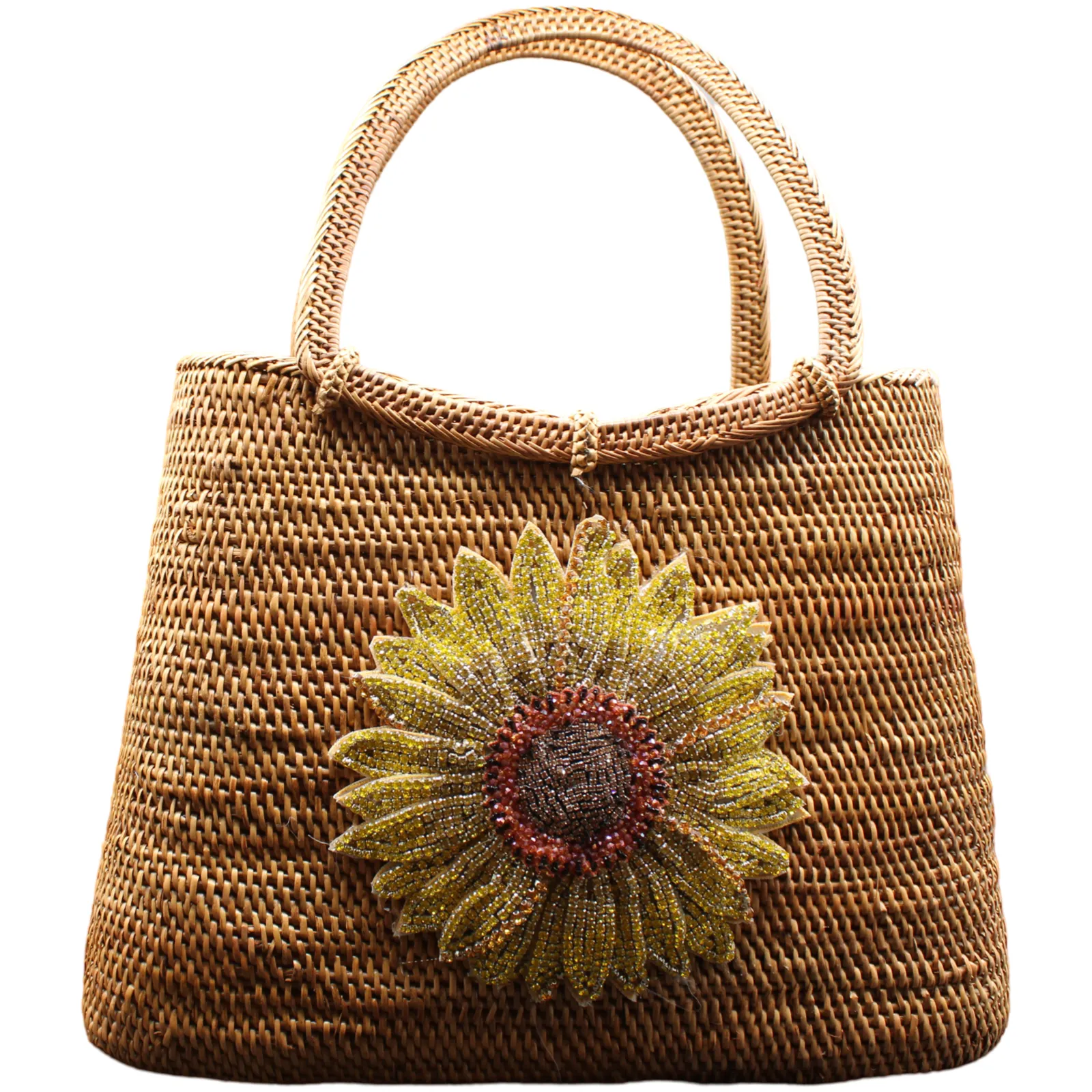 Swarovski Embroidered Sunflower Bag