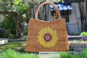 Swarovski Embroidered Sunflower Bag
