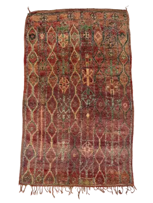 Talsint Muted Red Color Vintage Hand-Knot