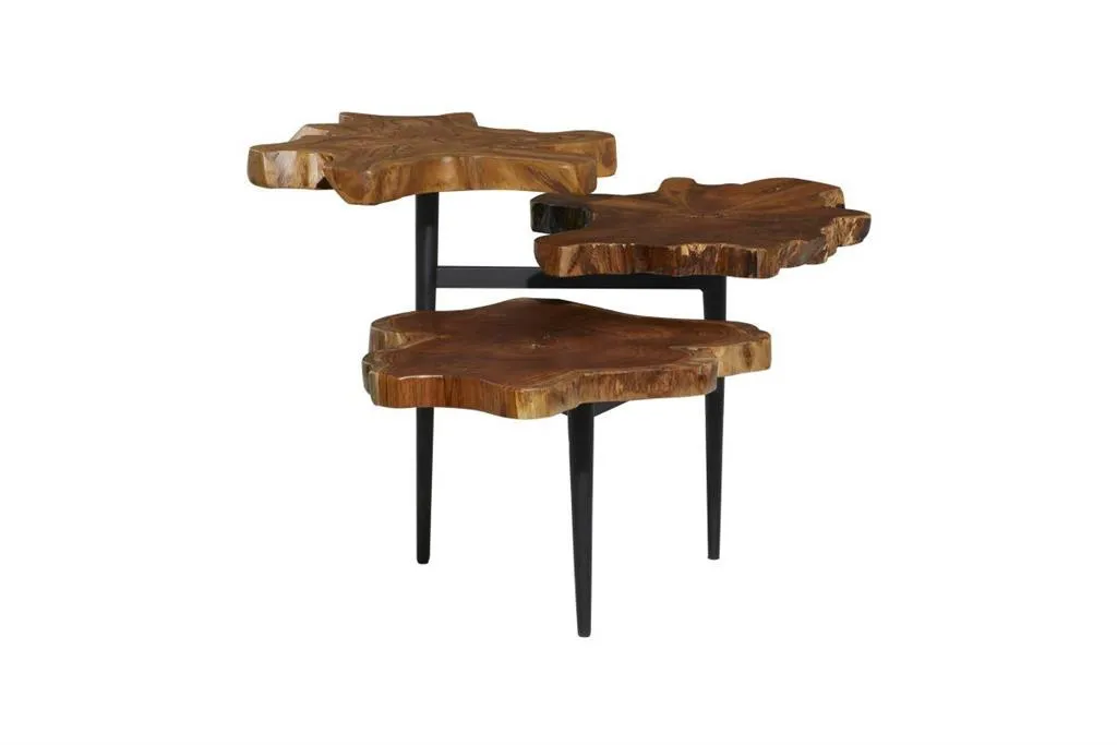 Teak Triple-Tiered Table